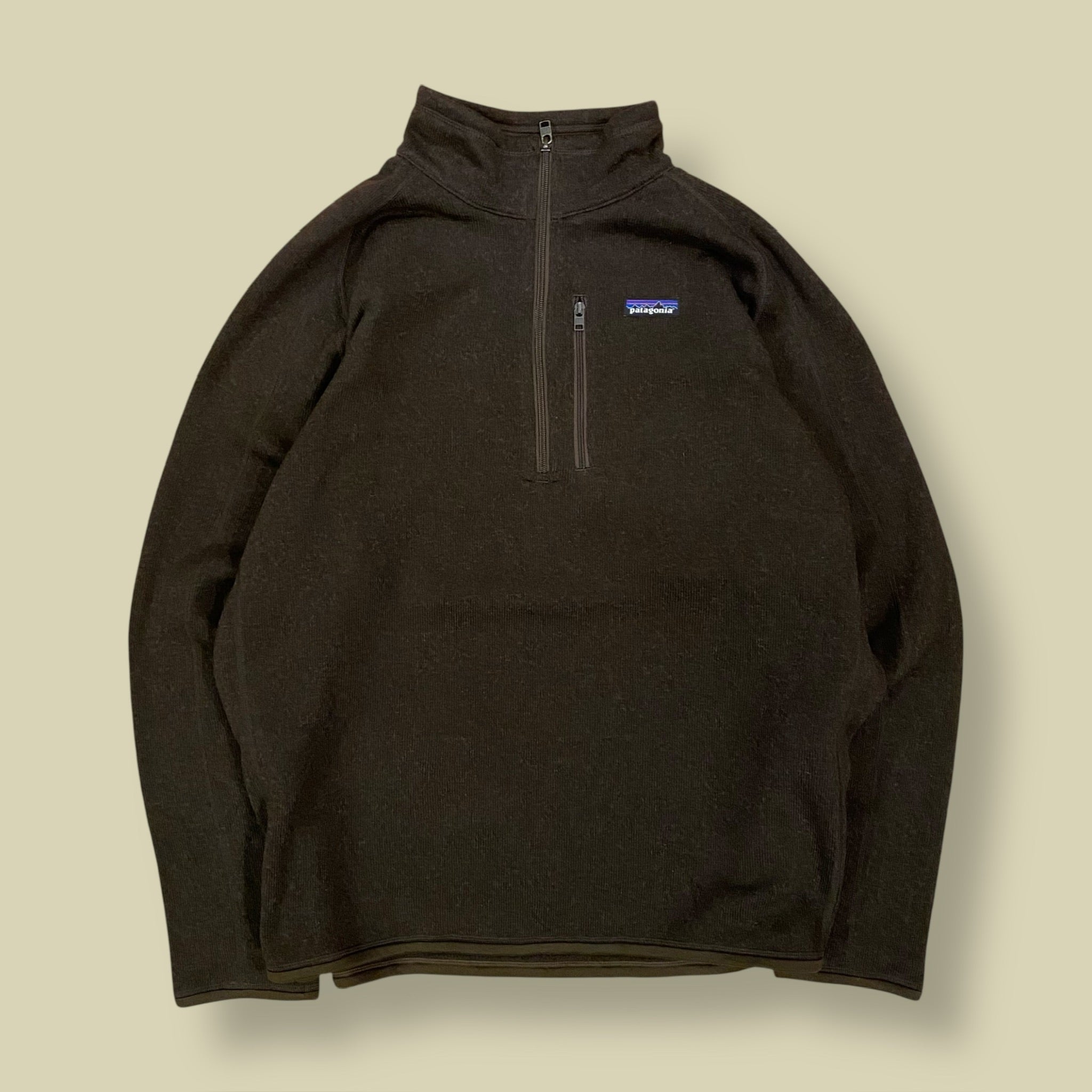 PILE 1/4 ZIP BROWN - XXL