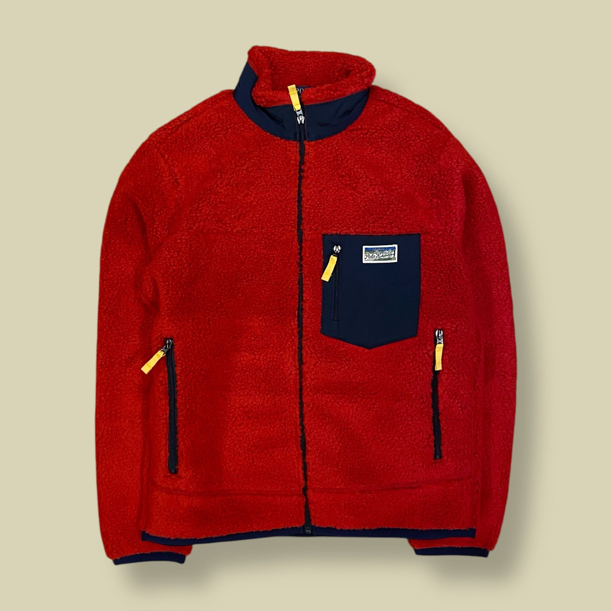 PILE ZIP POCKET ROSSO - S