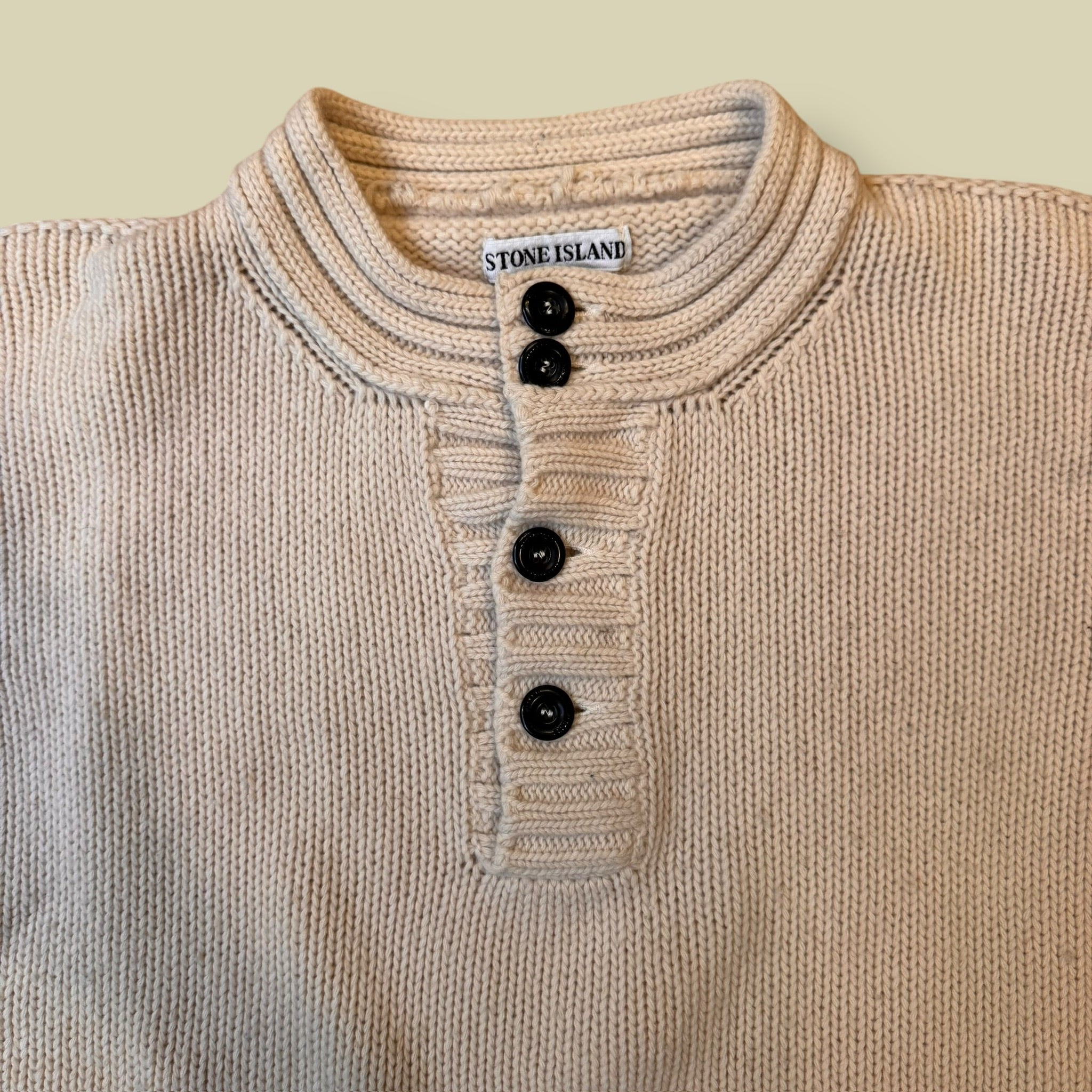 MAGLIONE 4 BUTTONS BEIGE - L