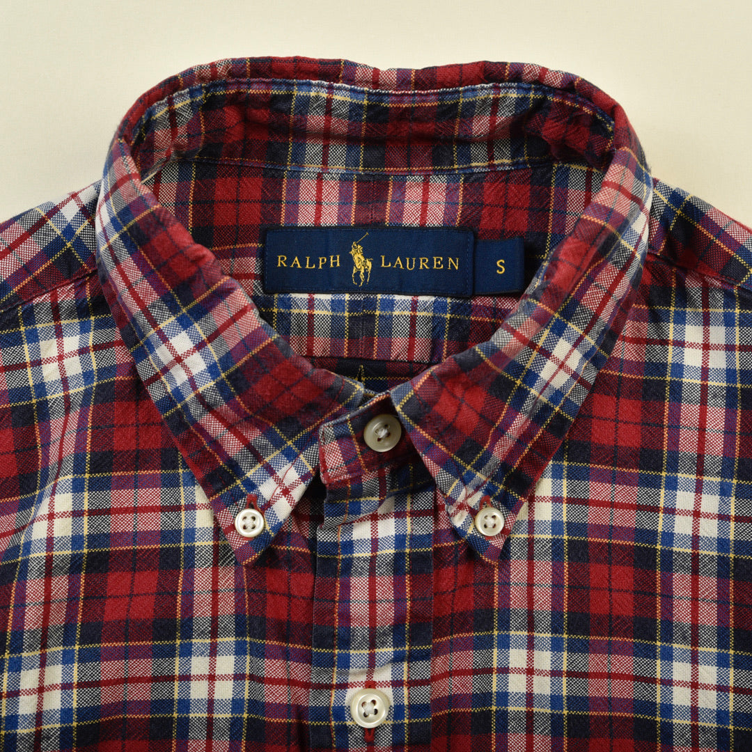 CAMICIA A QUADRI ROSSA/BLU - S