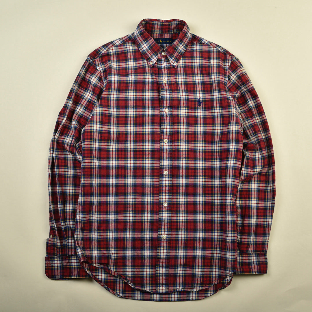 CAMICIA A QUADRI ROSSA/BLU - S