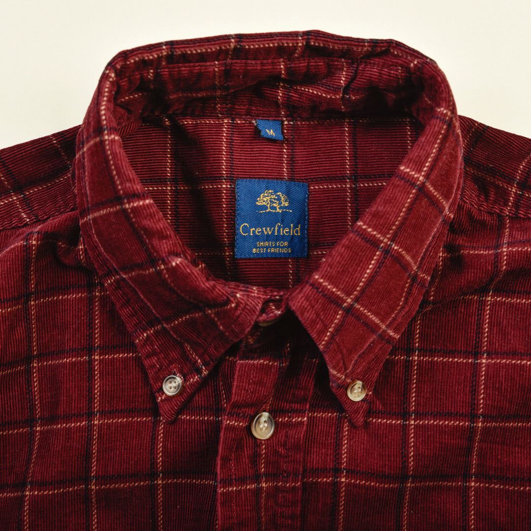 CAMICIA VELLUTO A QUADRETTI ROSSA - M