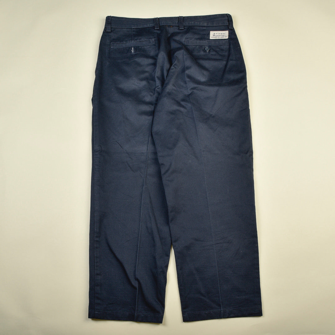 PANTALONI CHINO BLU - 30