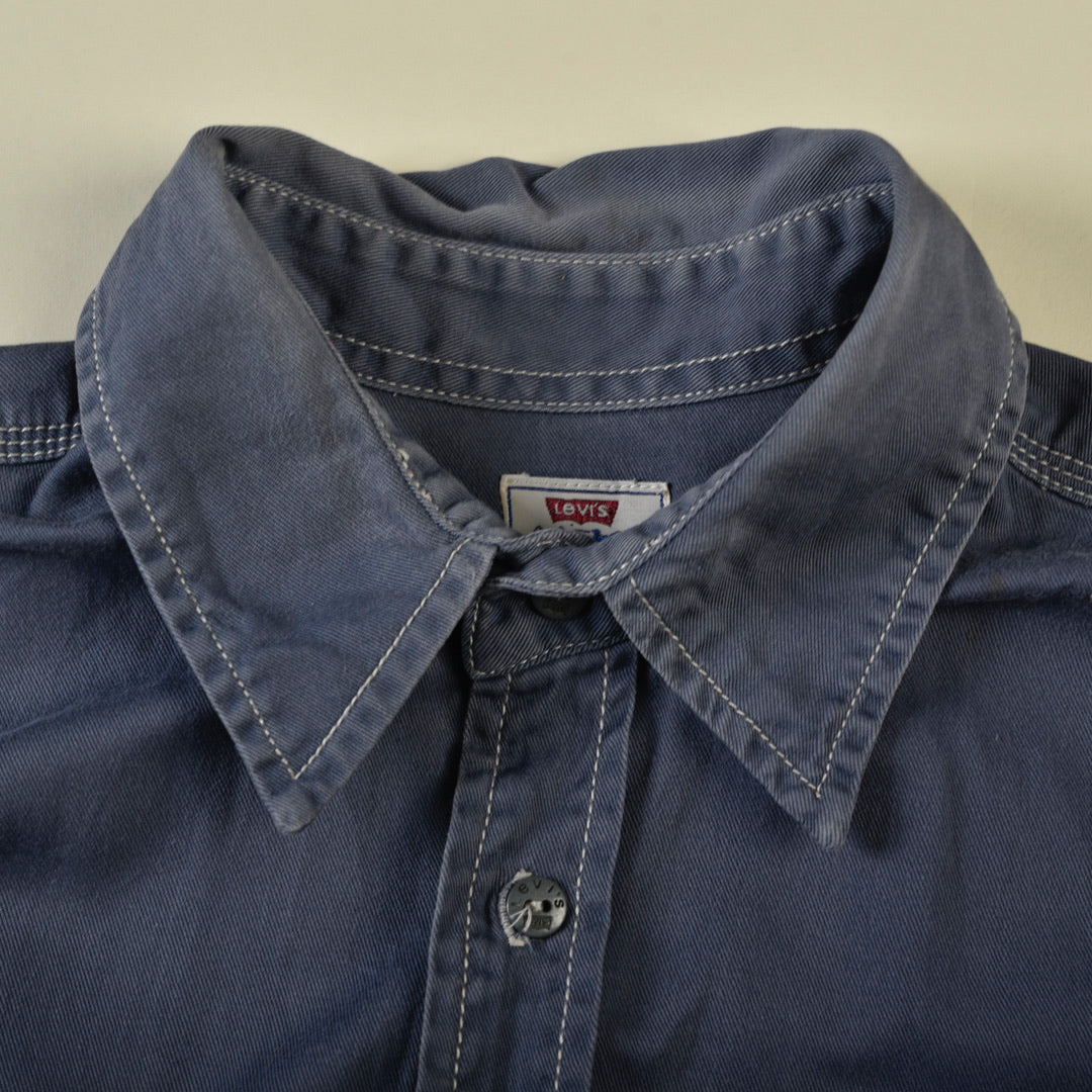 CAMICIA JEANS WESTERN BLU - L