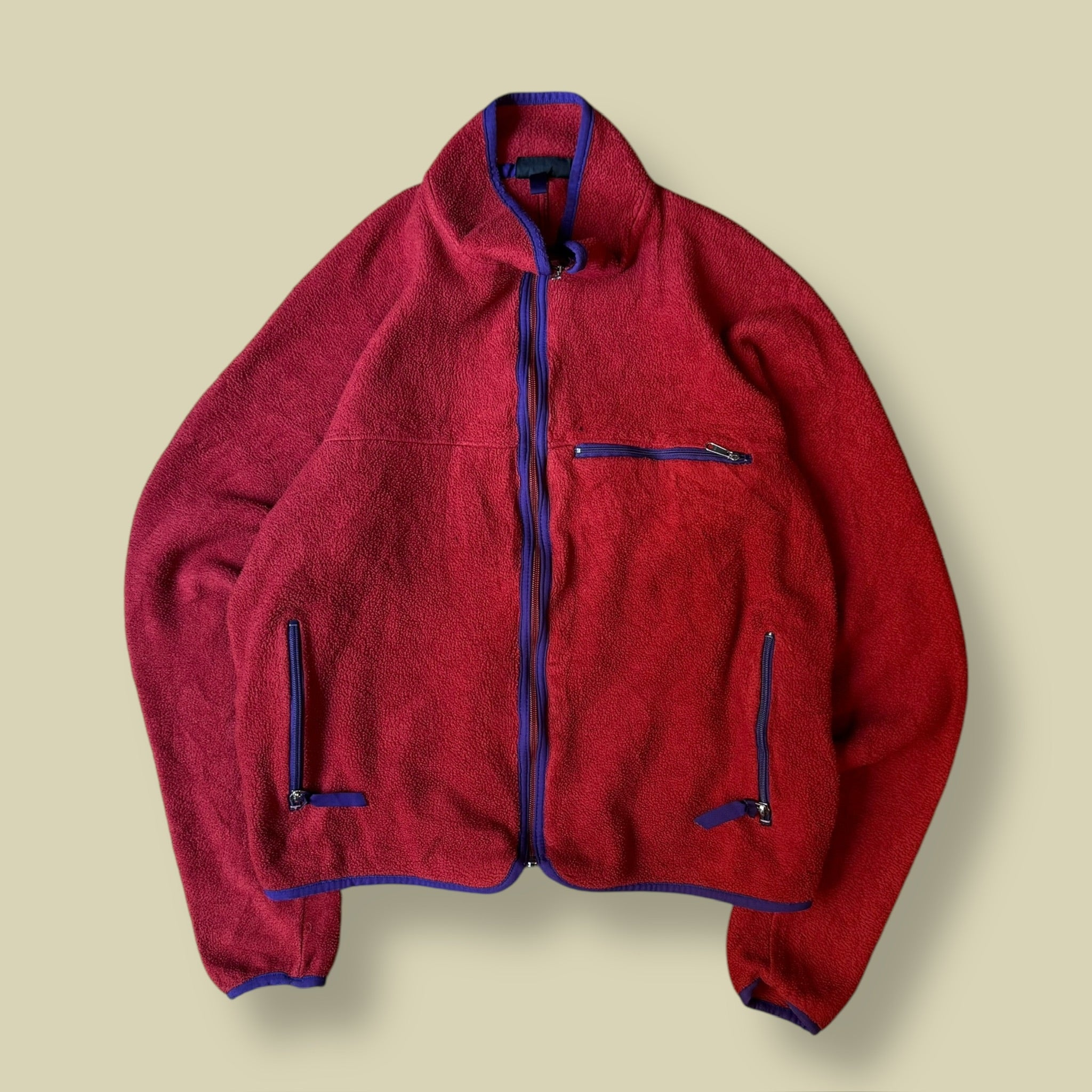 PILE ZIP POCKET ROSSO - L