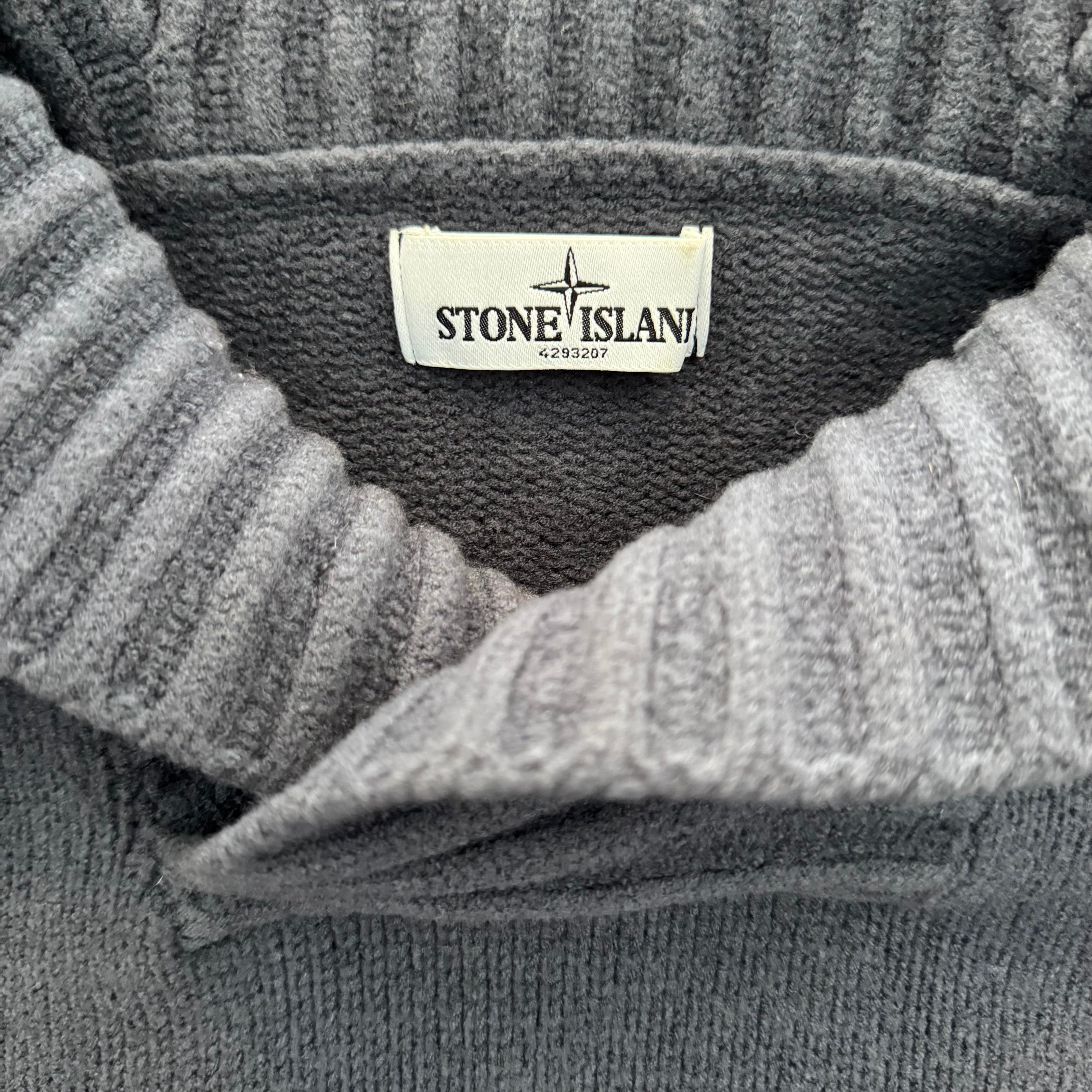 MAGLIONE COLLO ALTO BLU - L