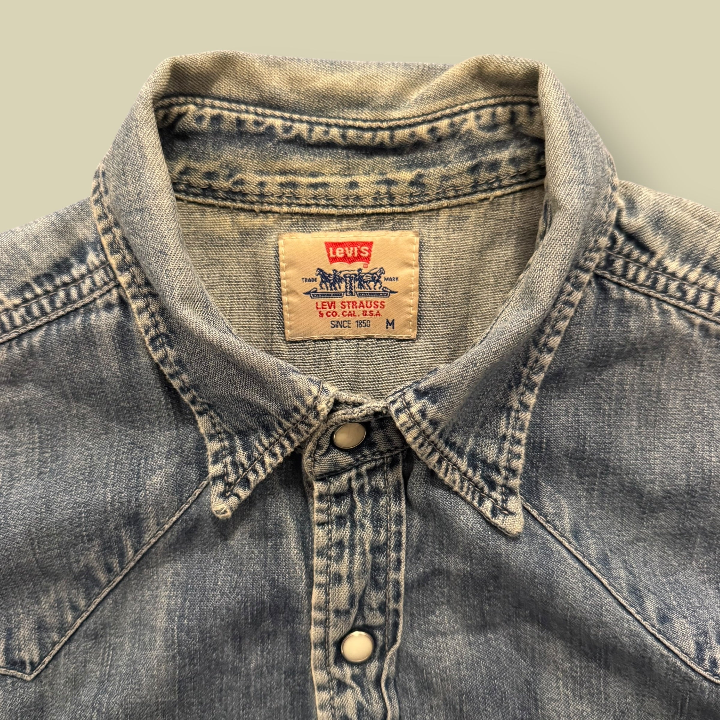 CAMICIA DENIM  WESTERN BLU - M