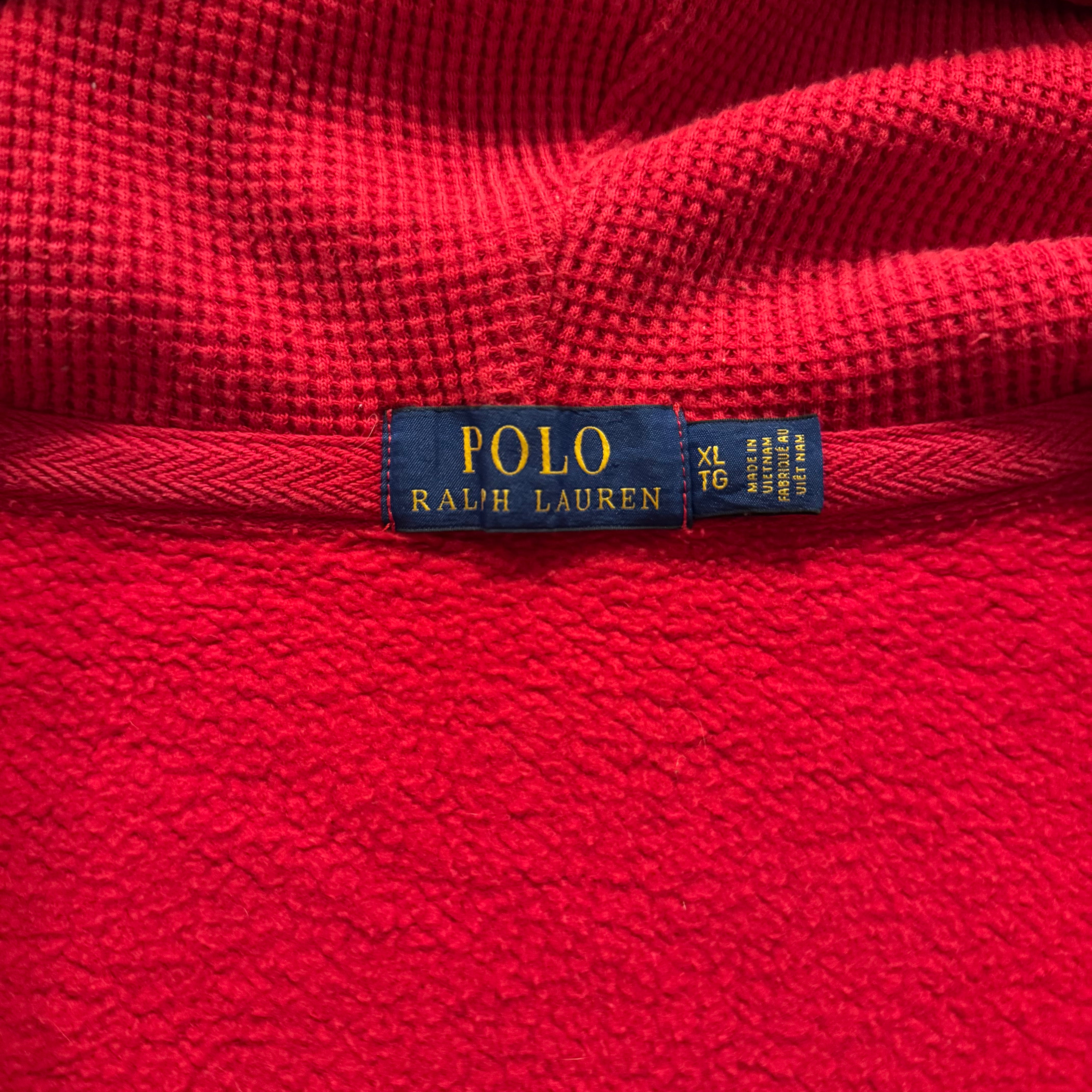 FELPA CON CAPPUCCIO/ZIP ROSSA - XL