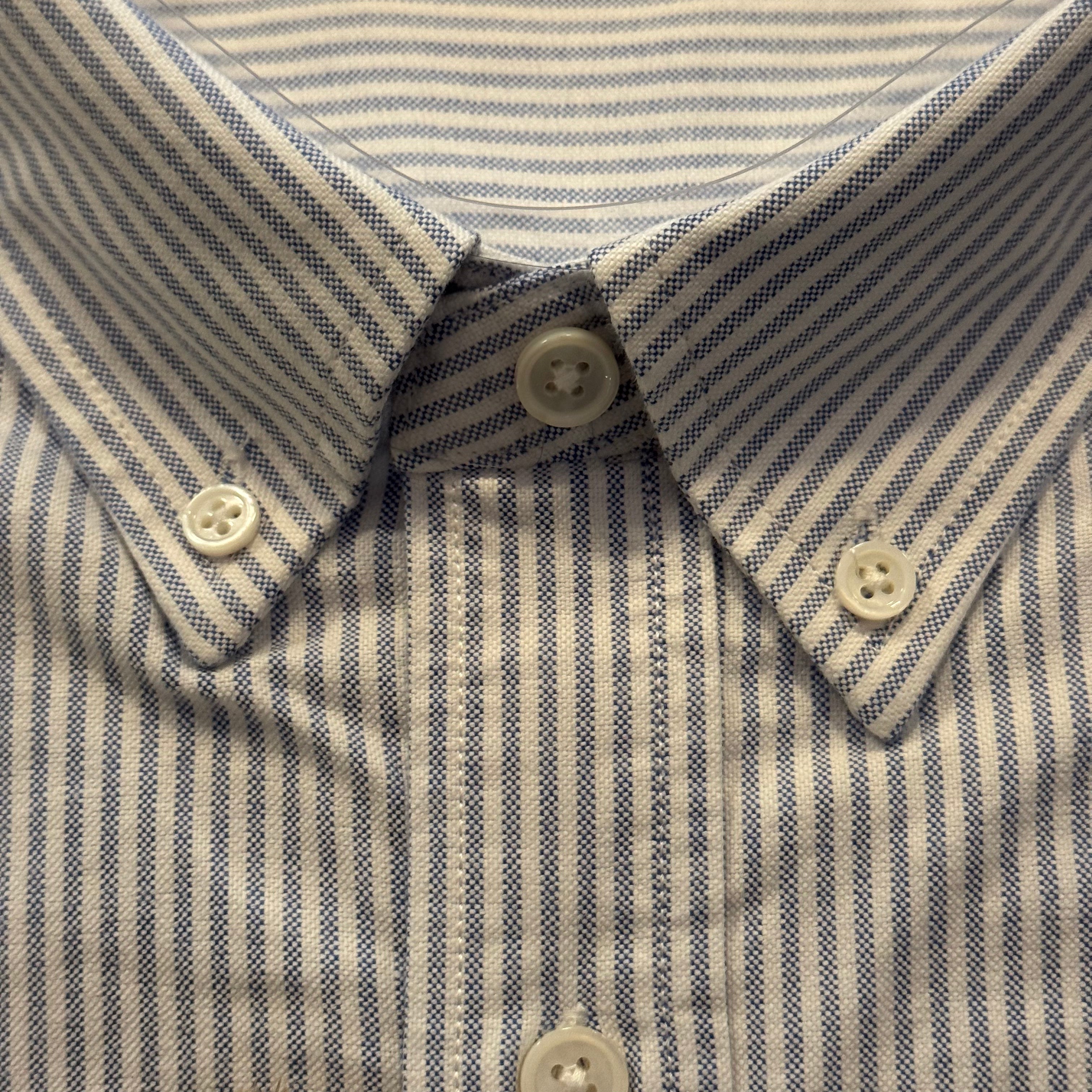 CAMICIA OXFORD A RIGHE  CELESTE (brand new)