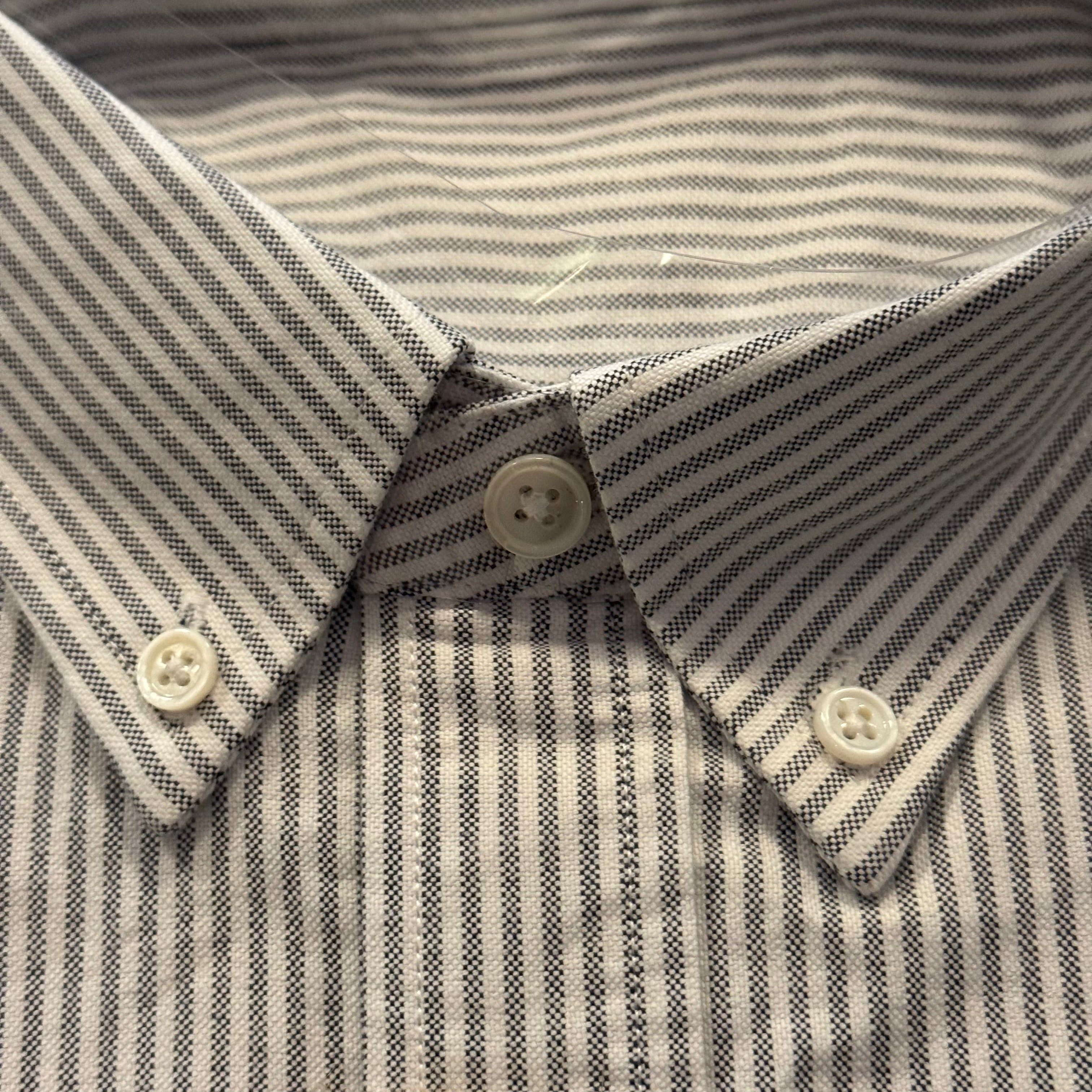 CAMICIA OXFORD A RIGHE  BLU (brand new)