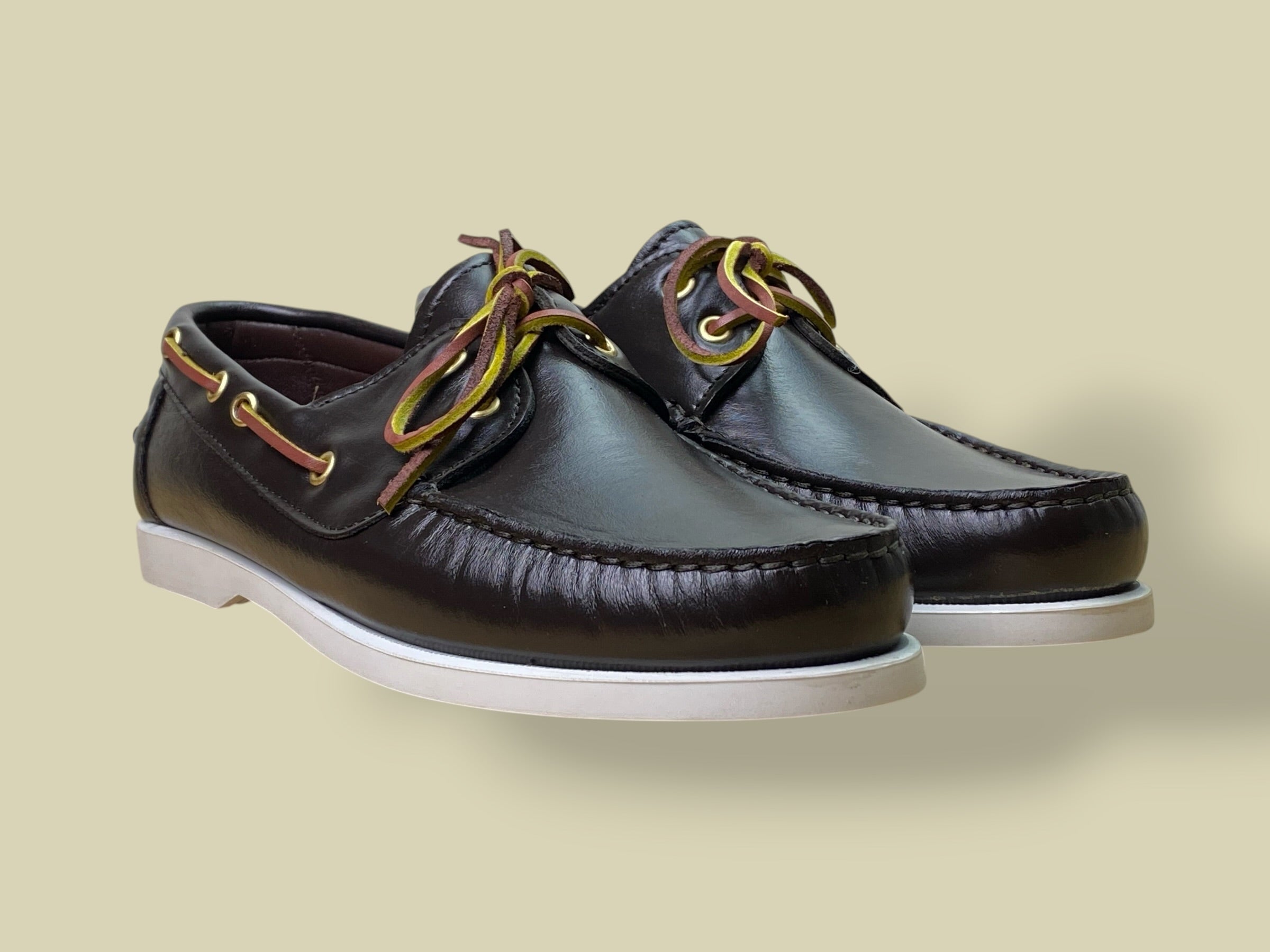 MARINAIO DARK BROWN CALF WHITE SOLE