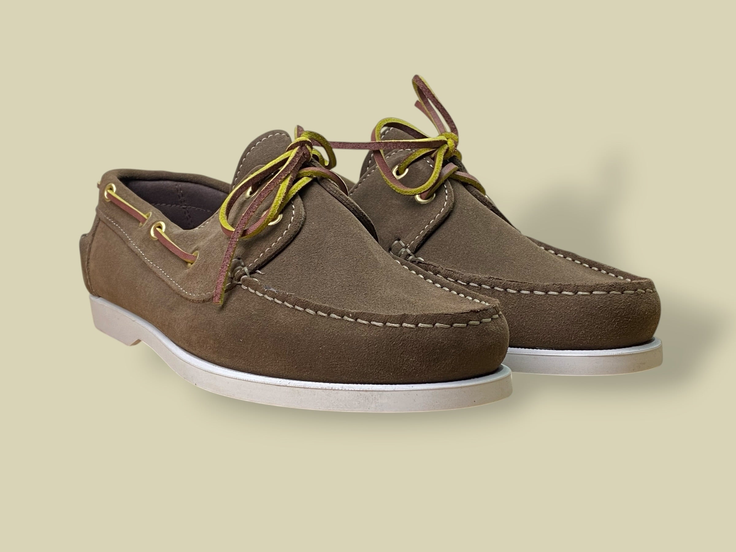 MARINAIO TAUPE SUEDE WHITE SOLE
