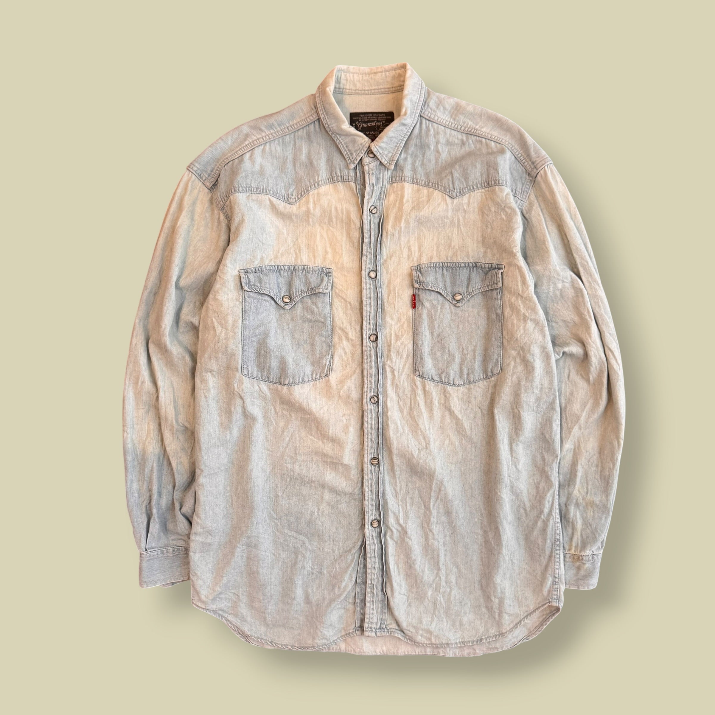 CAMICIA DENIM  WESTERN LIGHT BLU - M/L