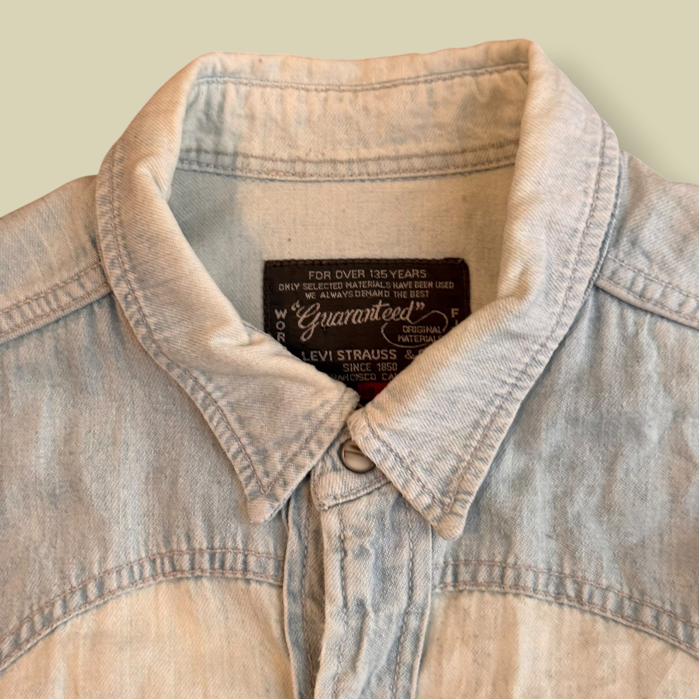 CAMICIA DENIM  WESTERN LIGHT BLU - M/L