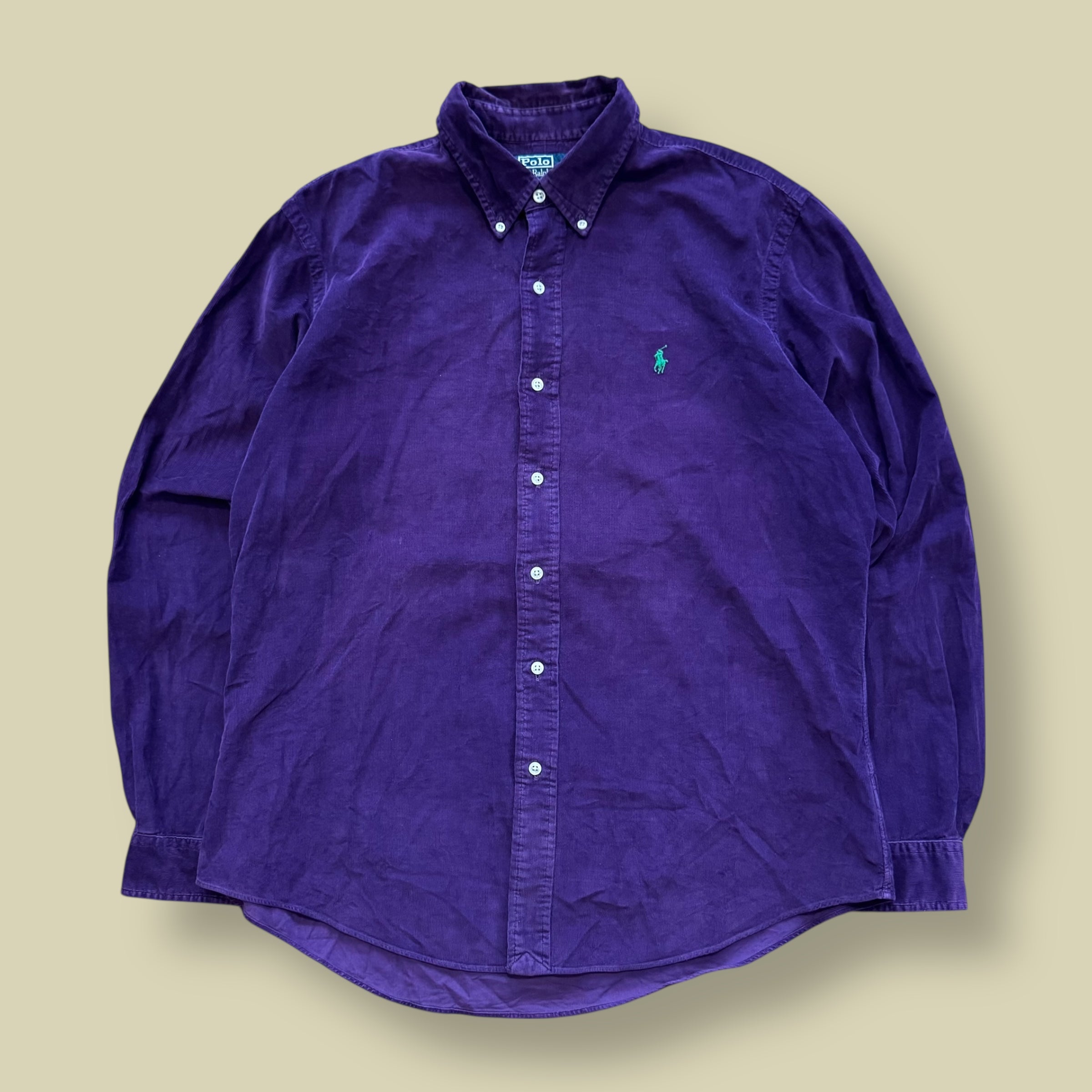 CAMICIA  VELLUTO A COSTE VIOLA - L