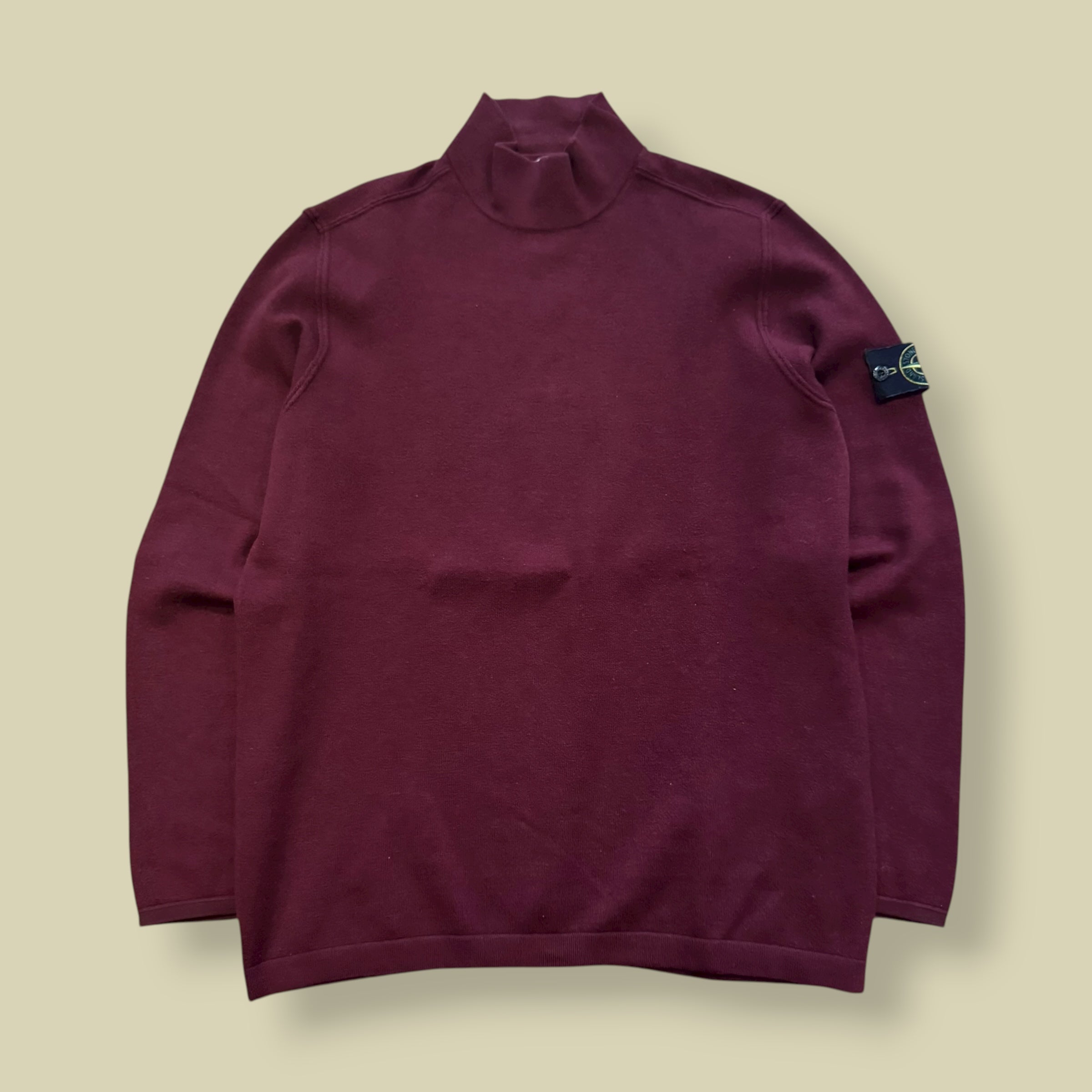 MAGLIONE MEZZO COLLO BORDEAUX - XXL