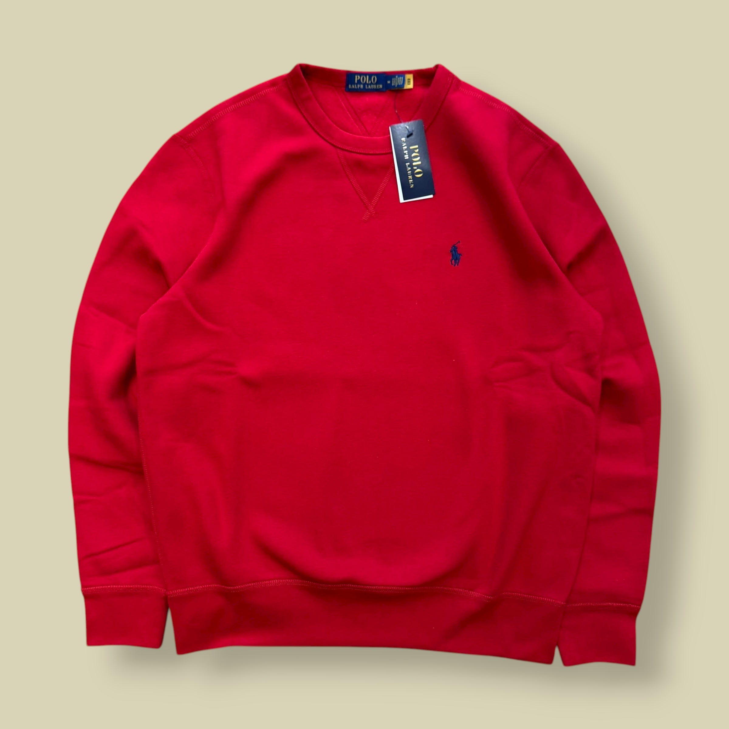 FELPA GIROCOLLO ROSSA - M