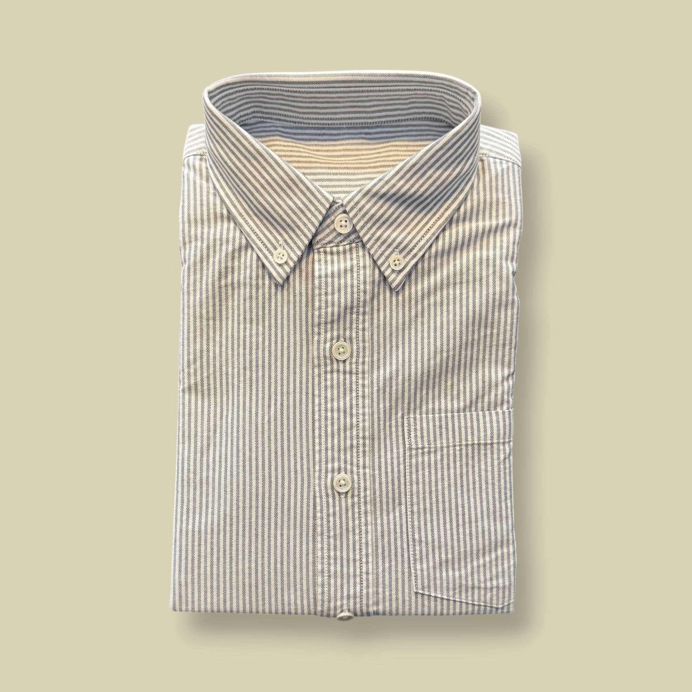 CAMICIA OXFORD A RIGHE  BLU (brand new)