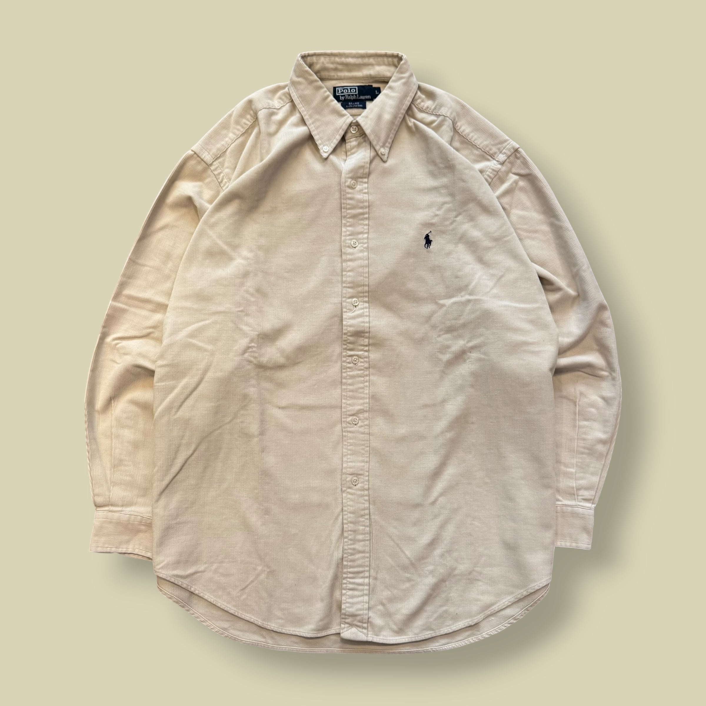 CAMICIA VELLUTO BLAKE A COSTE BEIGE - L/XL