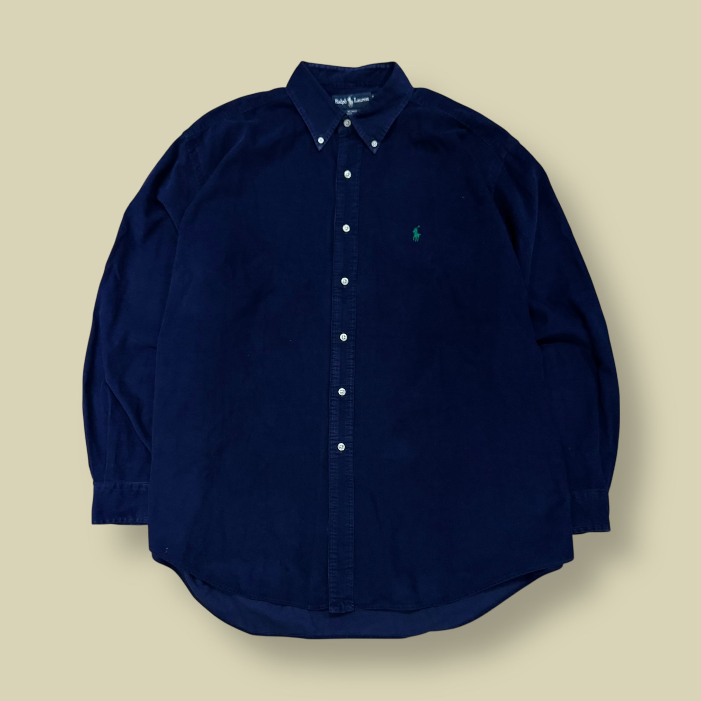 CAMICIA VELLUTO A COSTE BLU - XL/XXL