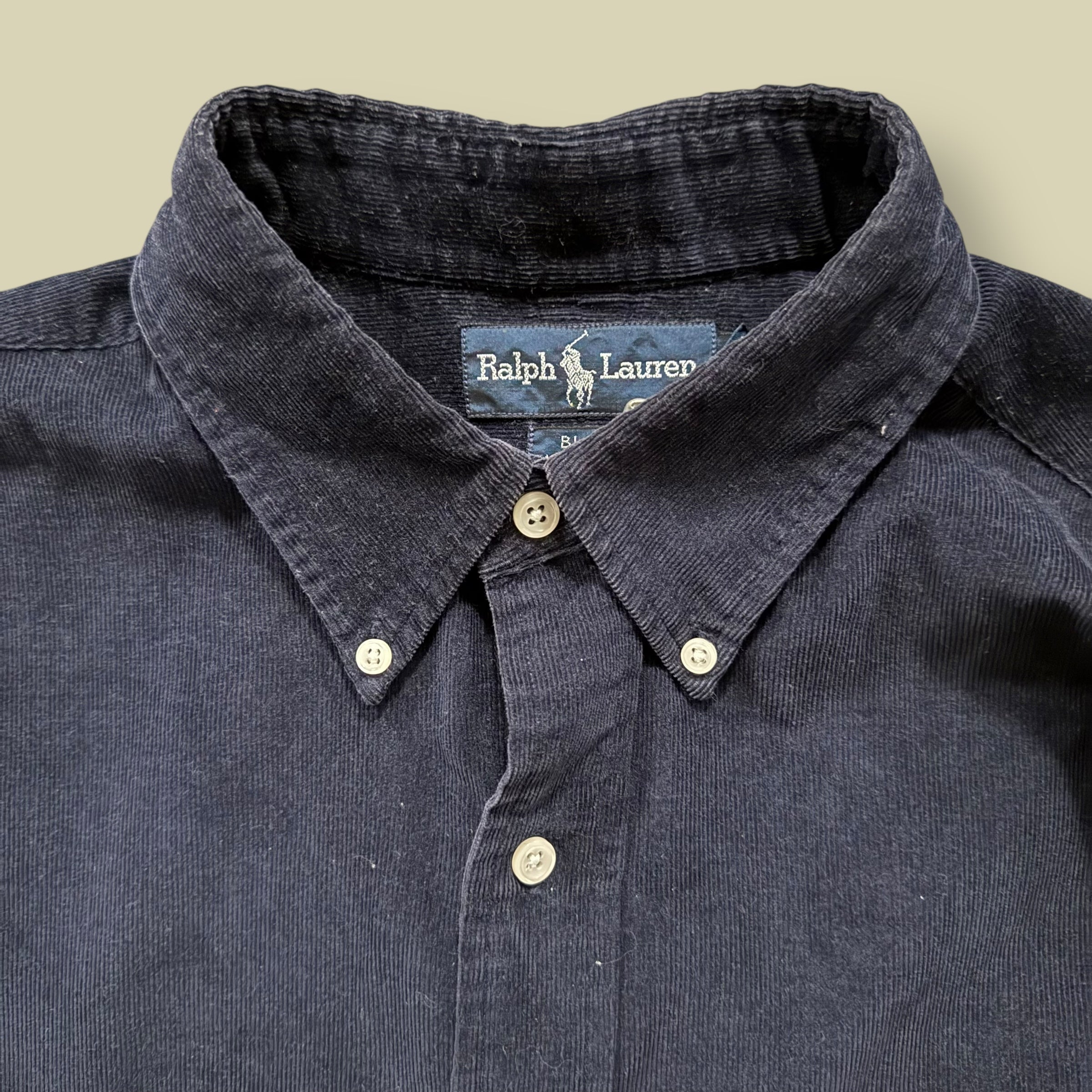 CAMICIA VELLUTO A COSTE BLU - L/XL