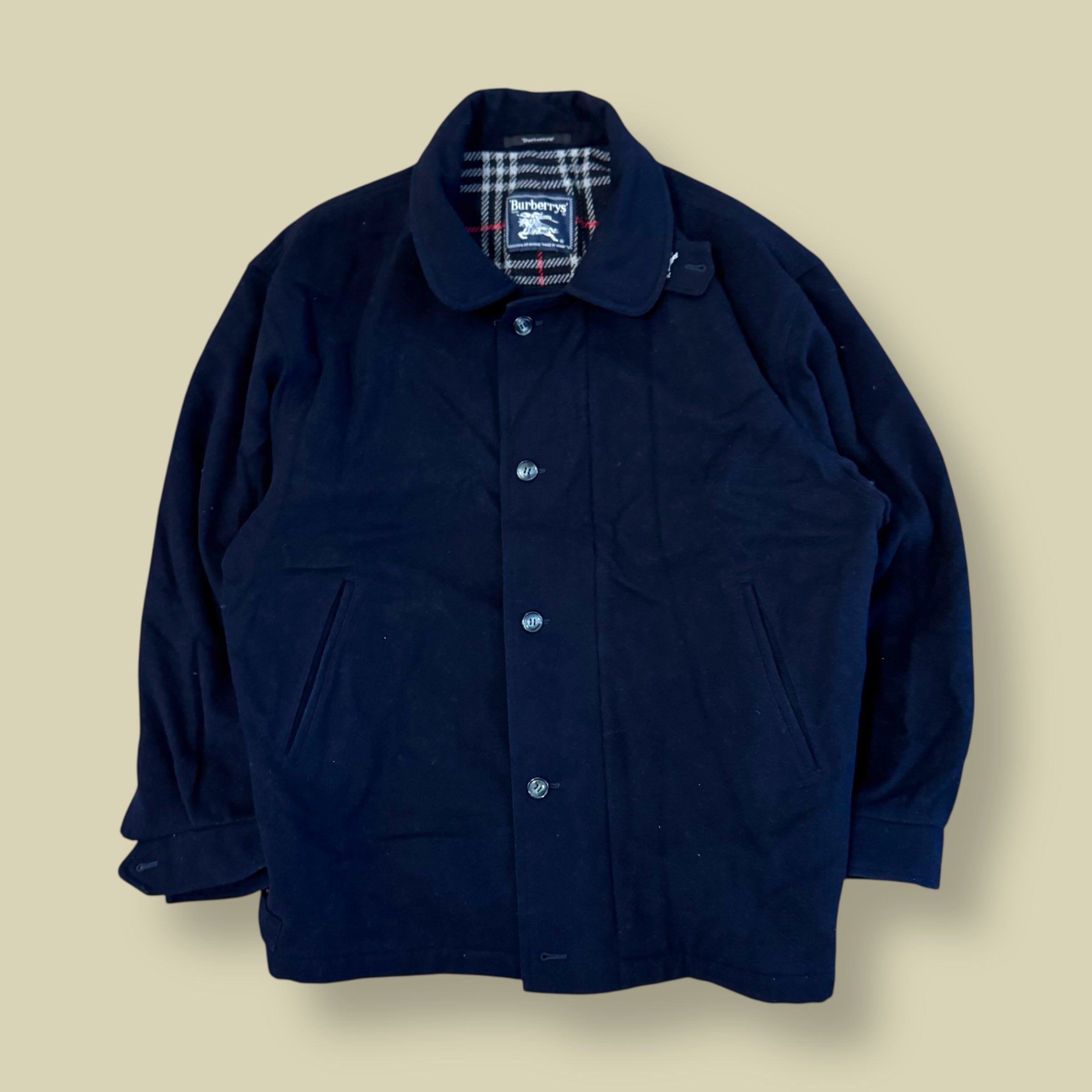 CAPPOTTO IN LANA BLU - L