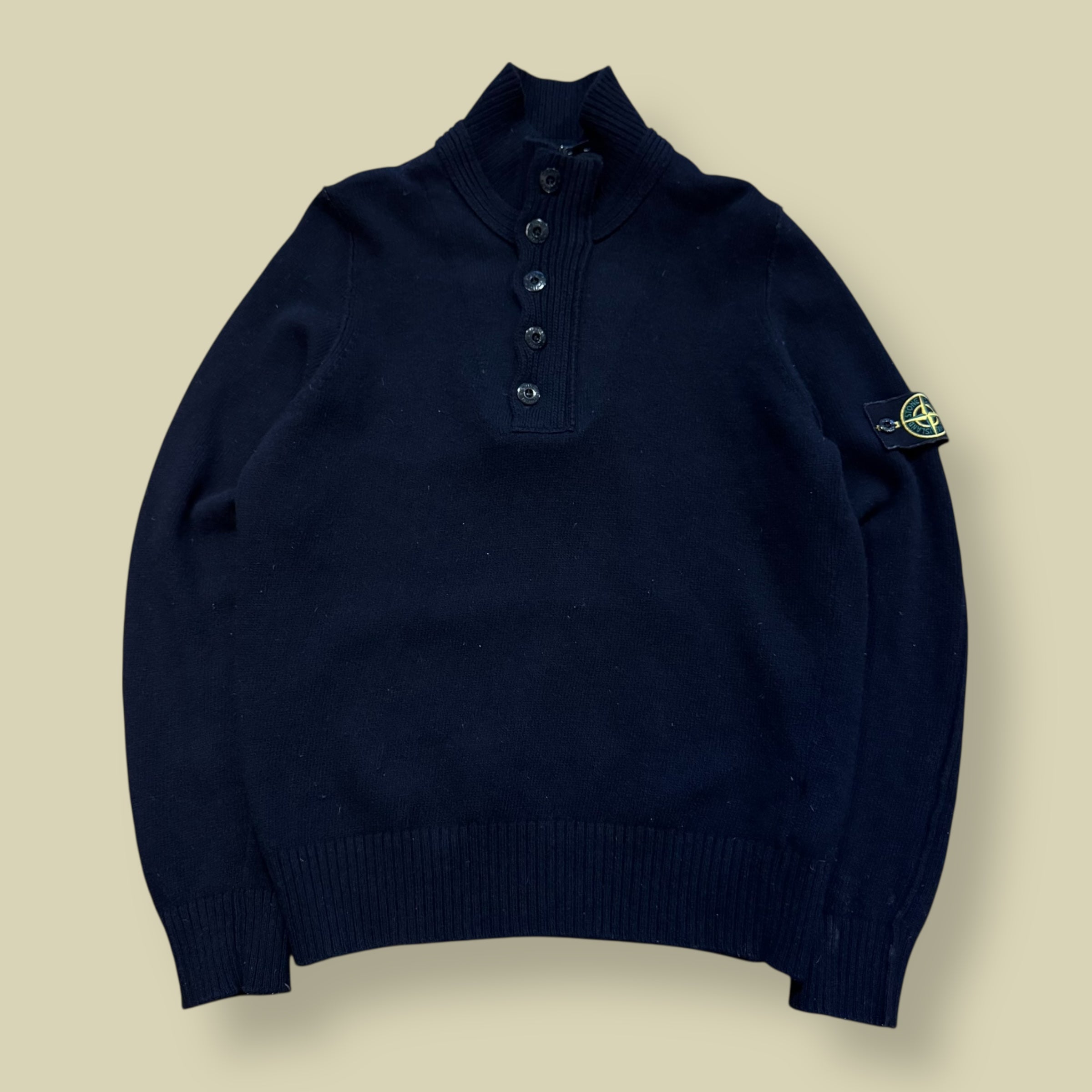 MAGLIONE COLLO ALTO BLU - L