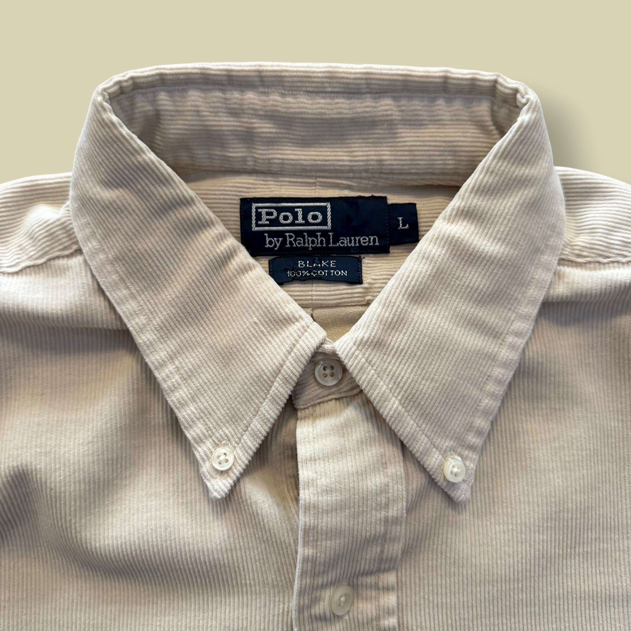 CAMICIA VELLUTO BLAKE A COSTE BEIGE - L/XL