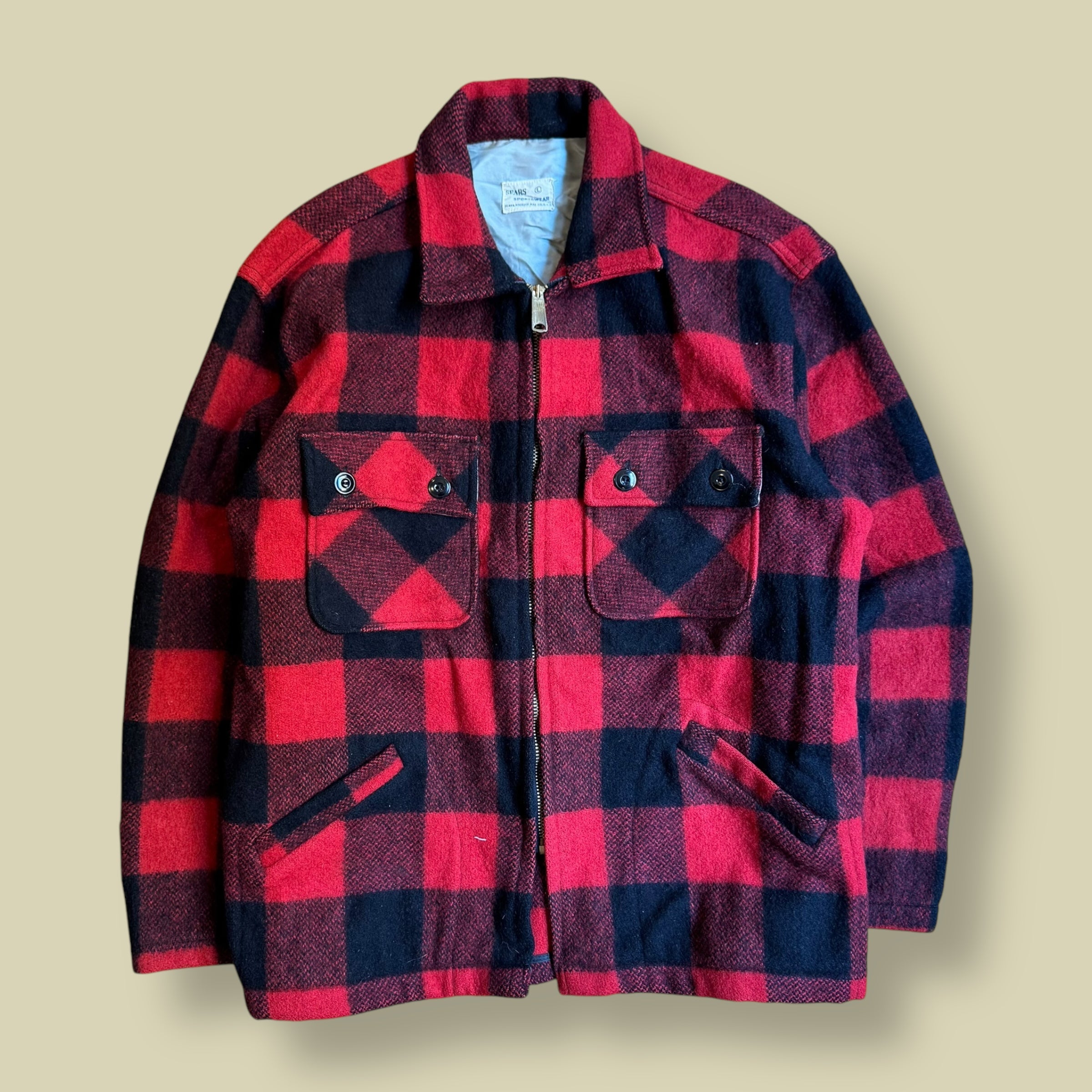 GIACCA PLAID WOOL 50's ROSSA - L