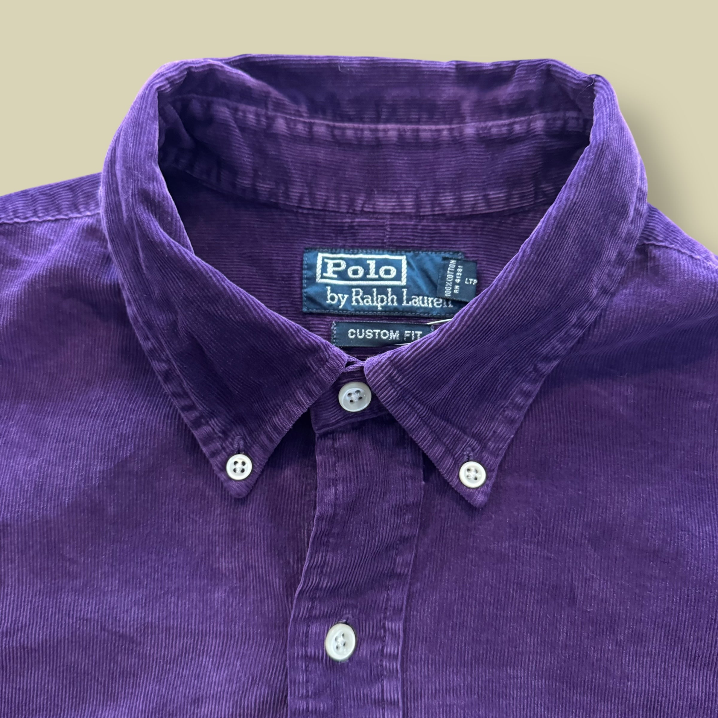 CAMICIA  VELLUTO A COSTE VIOLA - L