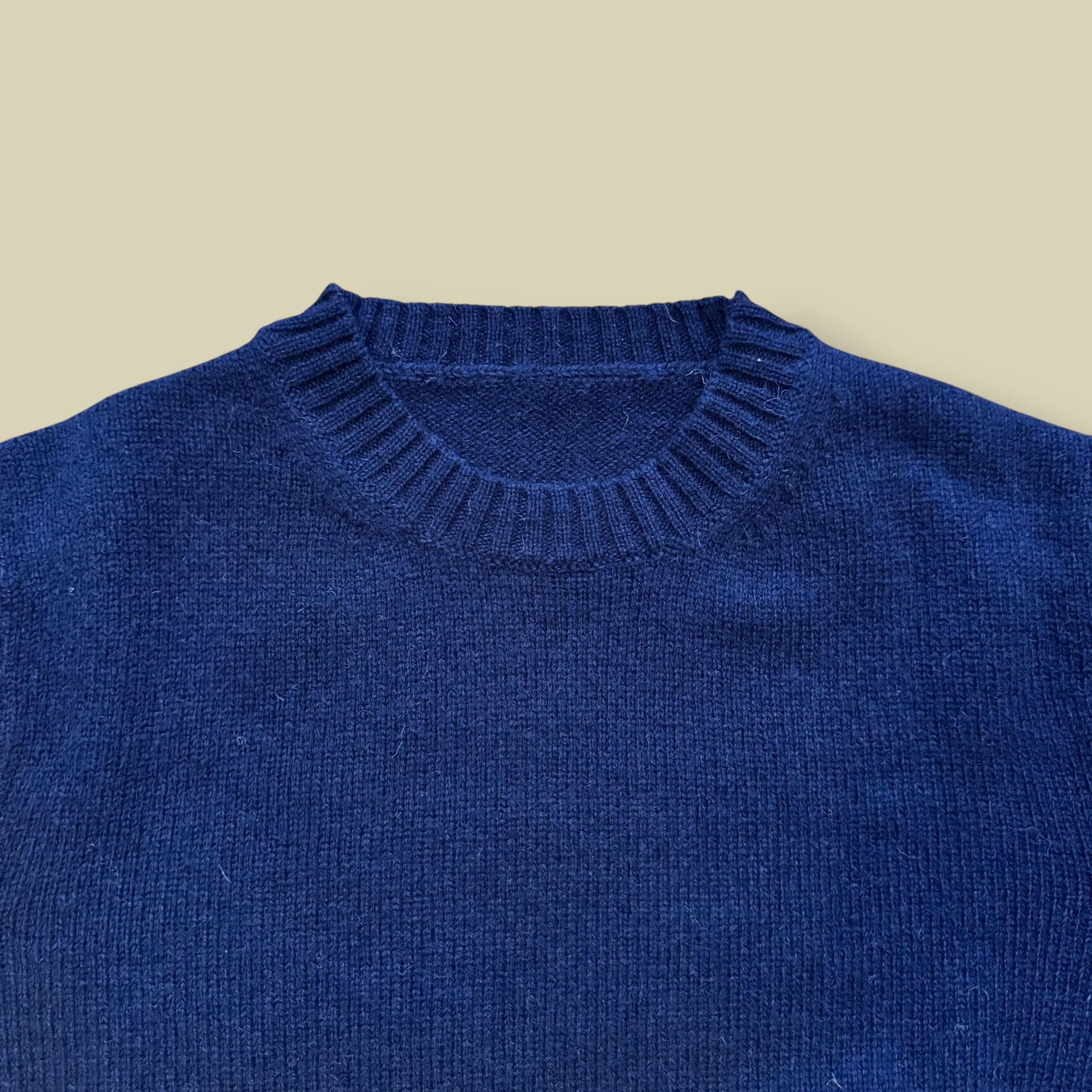 MAGLIONE GIROCOLLO SHETLAND BLU (brand new)