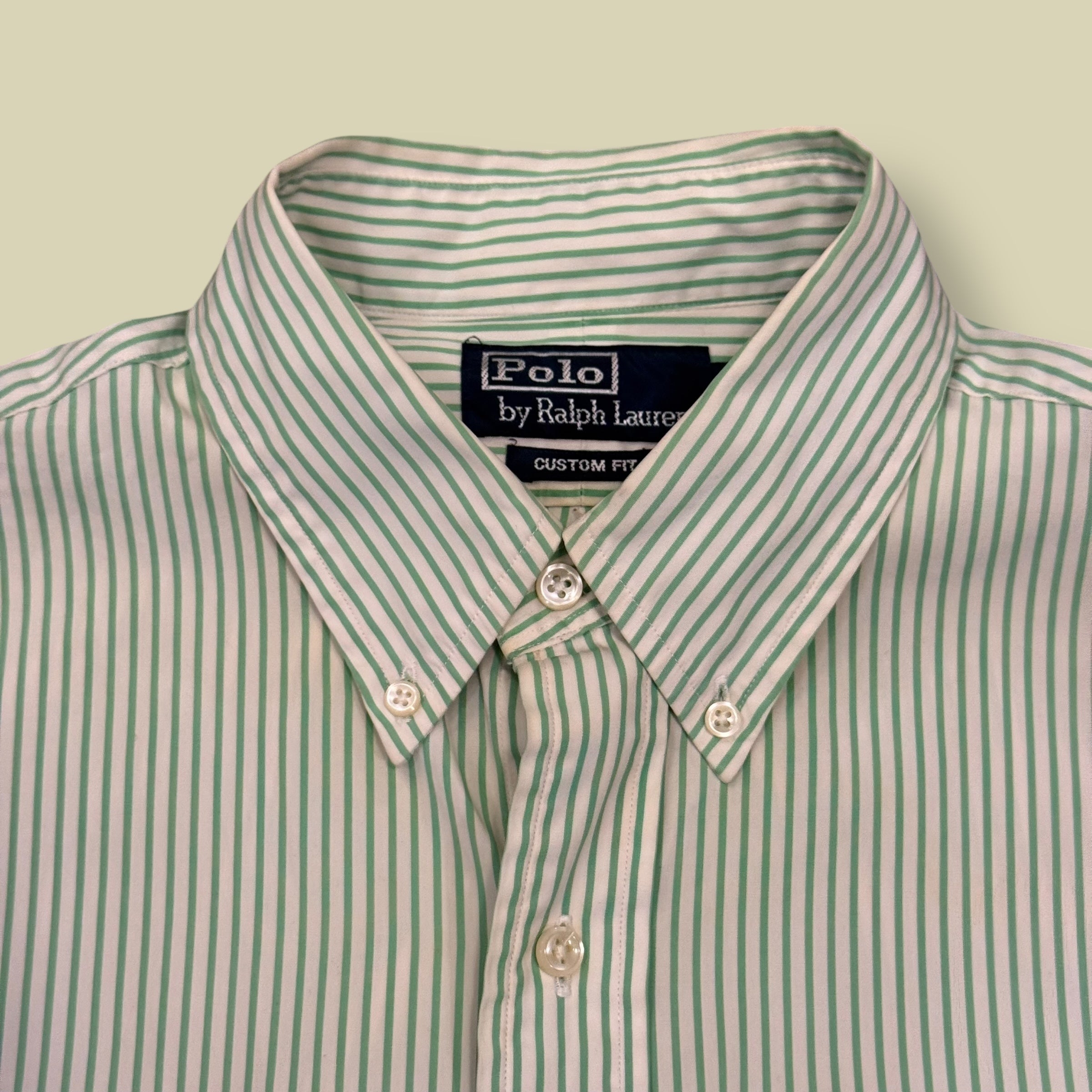 CAMICIA VERDE A RIGHE - M/L