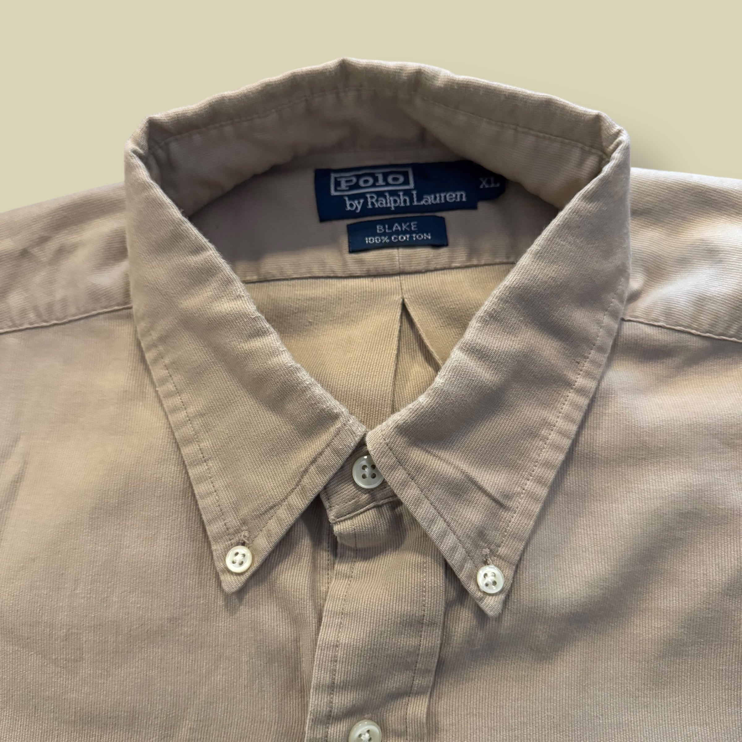 CAMICIA VELLUTO A COSTE BEIGE - XL