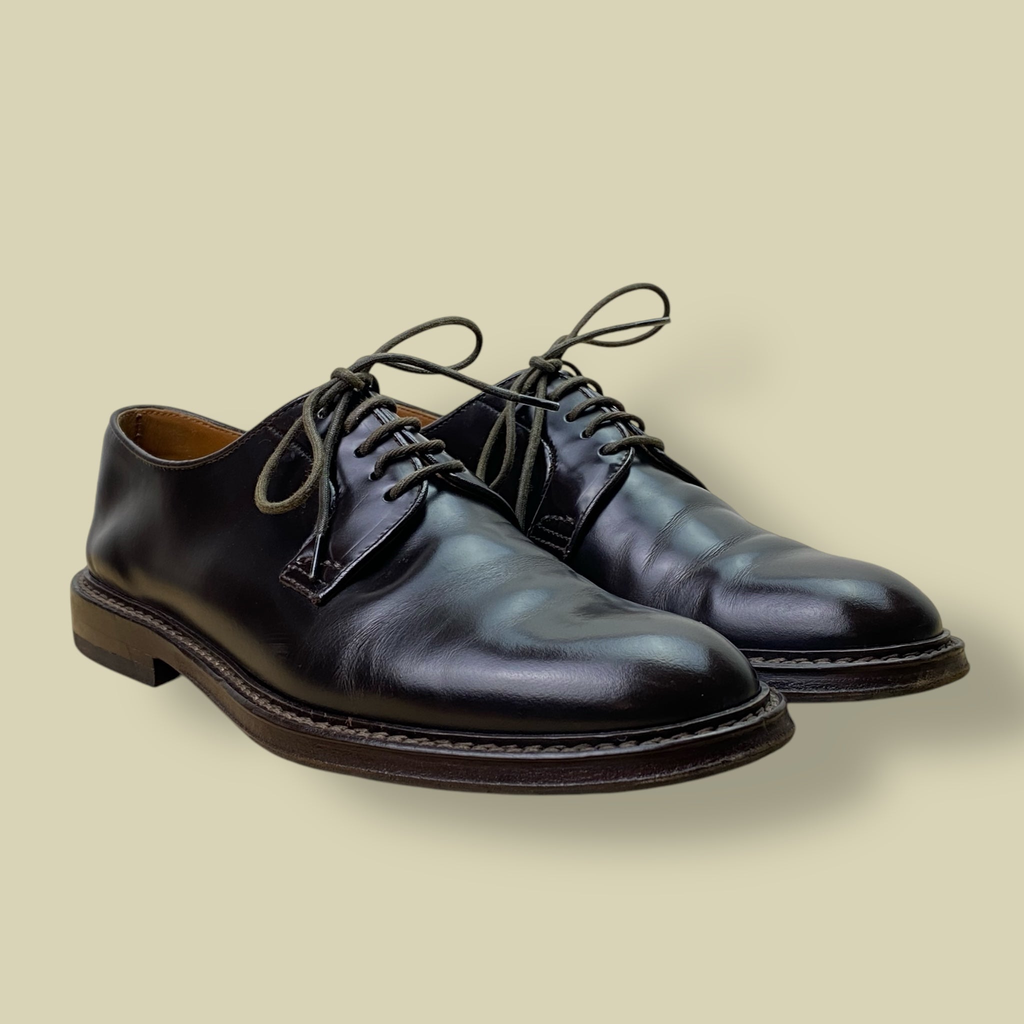 PLAIN DERBY DARK BROWN CALF VINTAGE