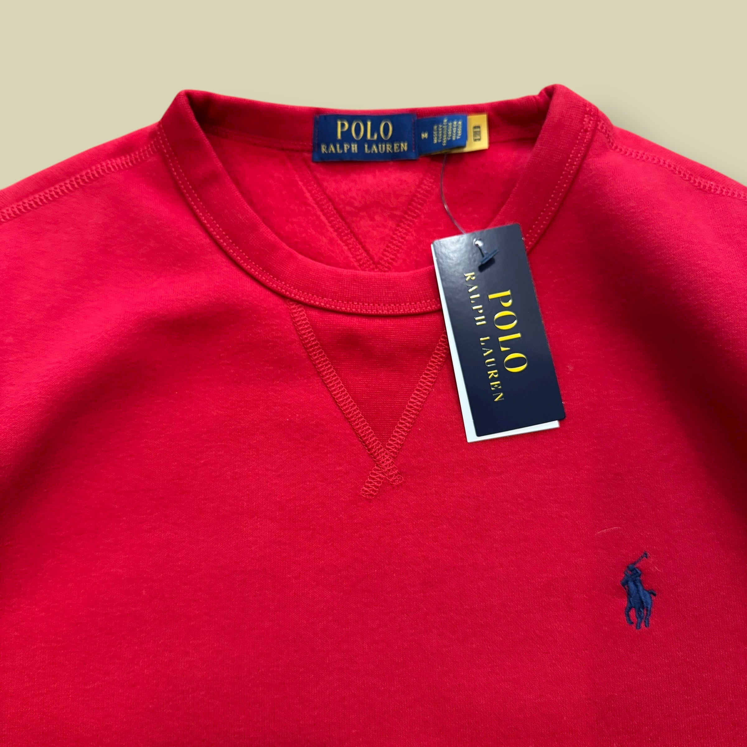 FELPA GIROCOLLO ROSSA - M