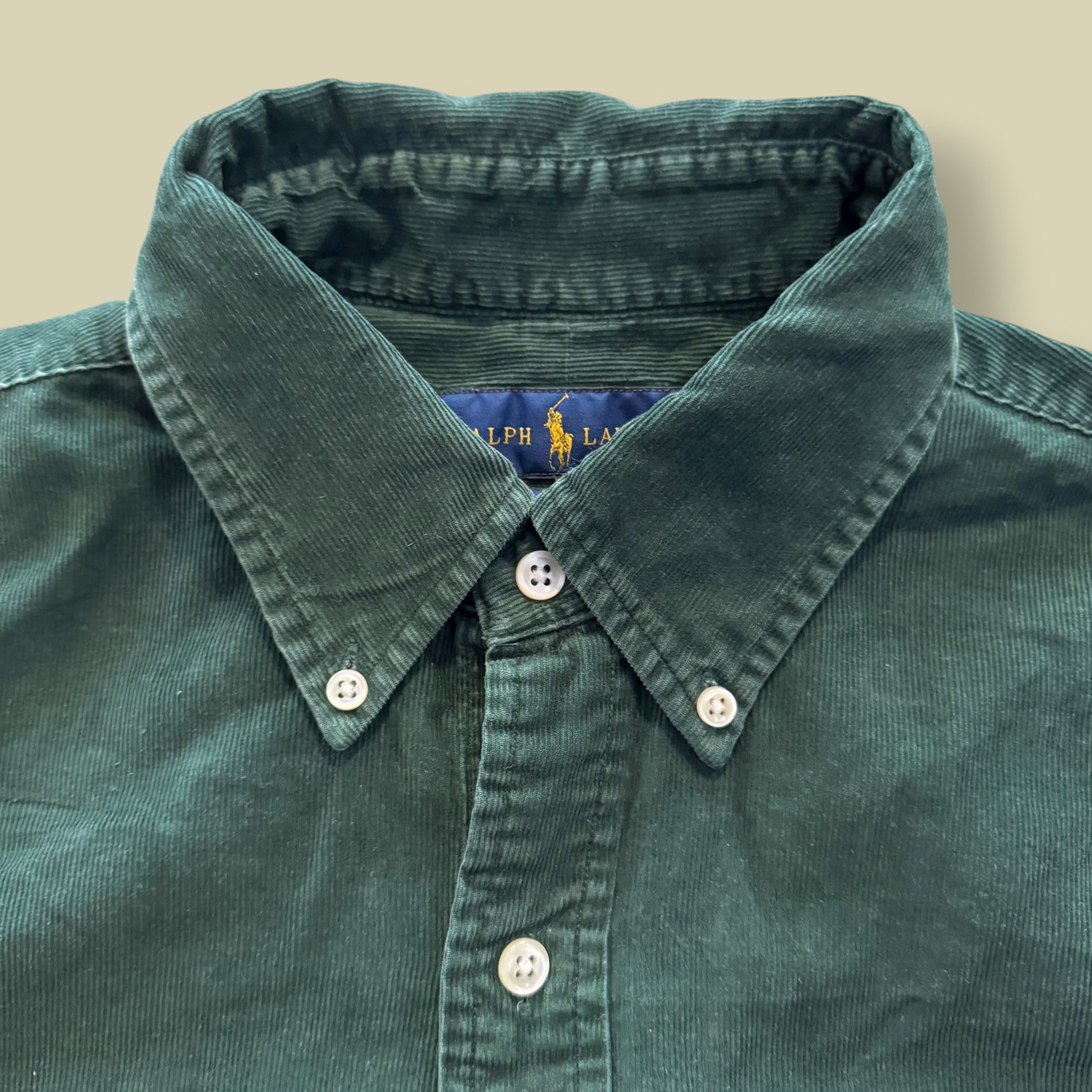 CAMICIA VELLUTO A COSTE VERDE - M