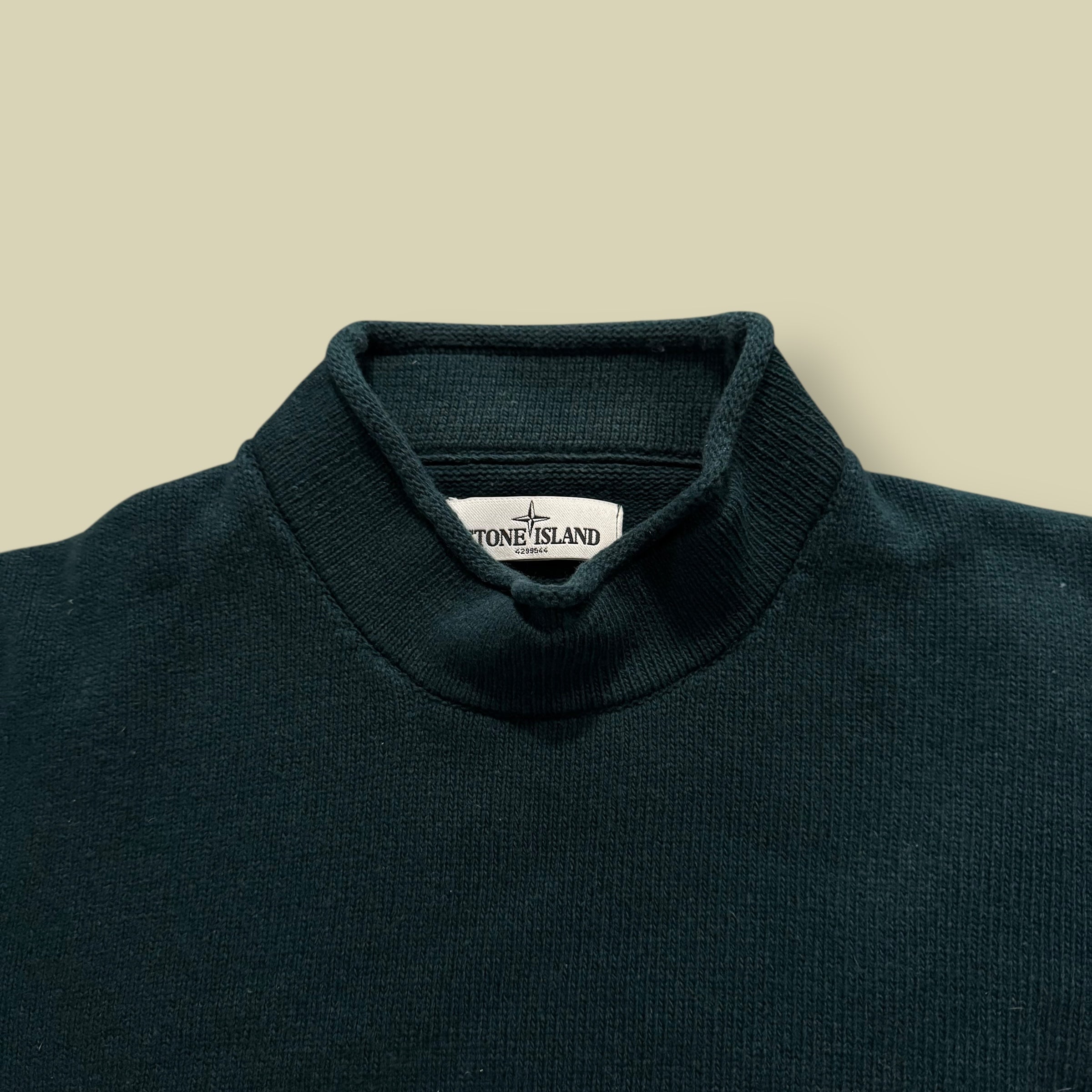 MAGLIONE MEZZO COLLO VERDE - L/XL