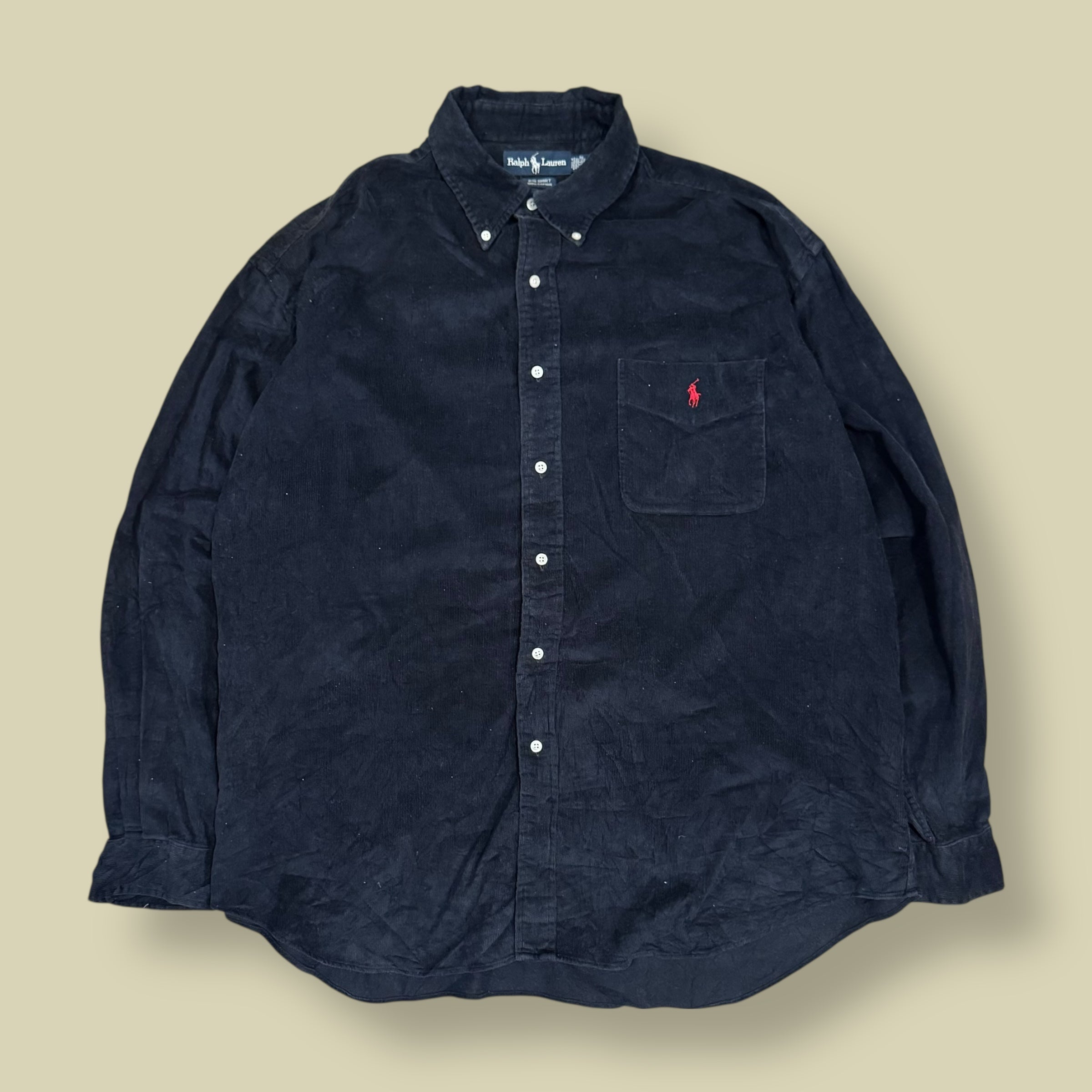 CAMICIA VELLUTO A COSTE BLU - XL/XXL