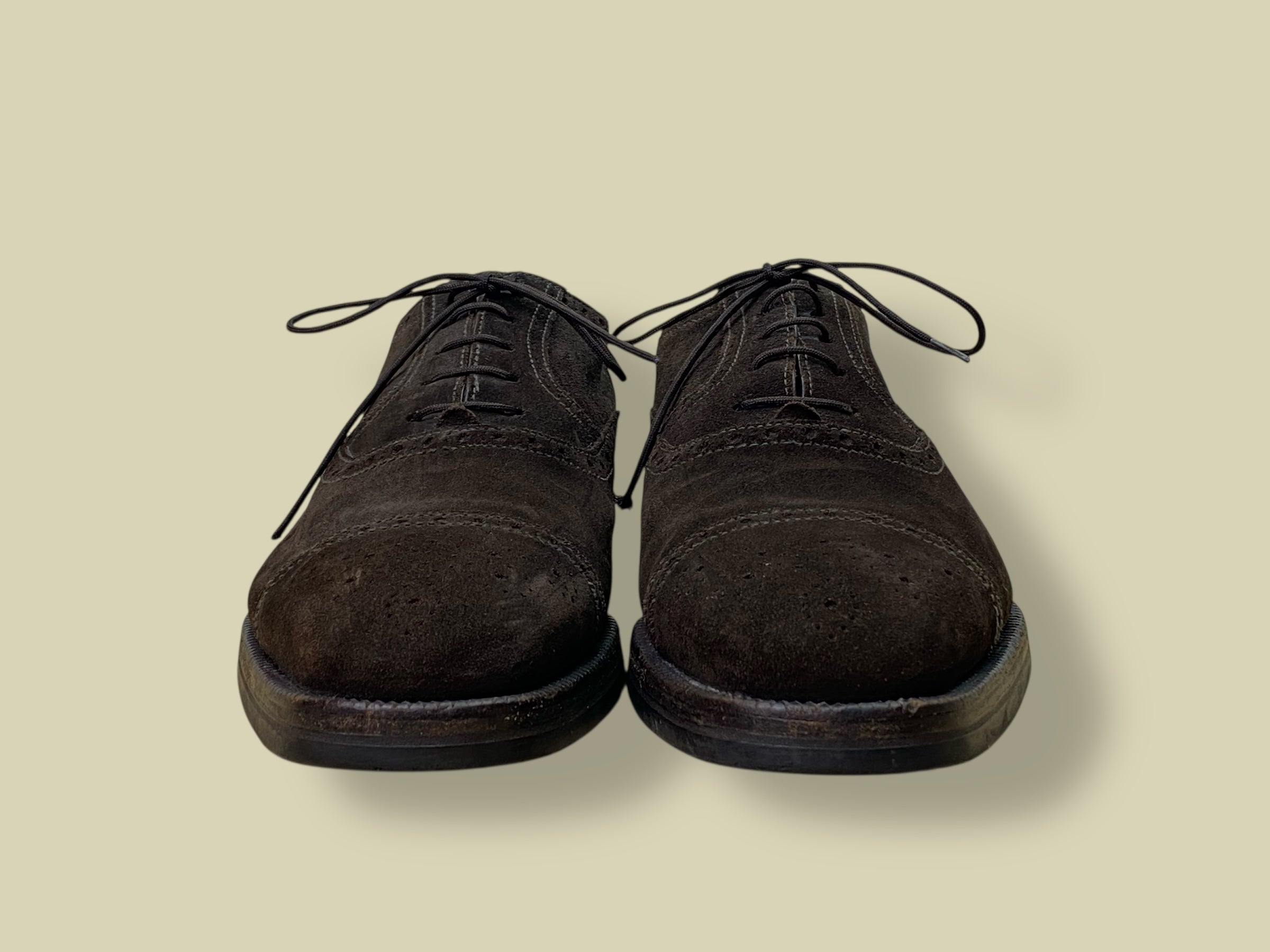 SQUARE TOE DARK BROWN SUEDE (VINTAGE)