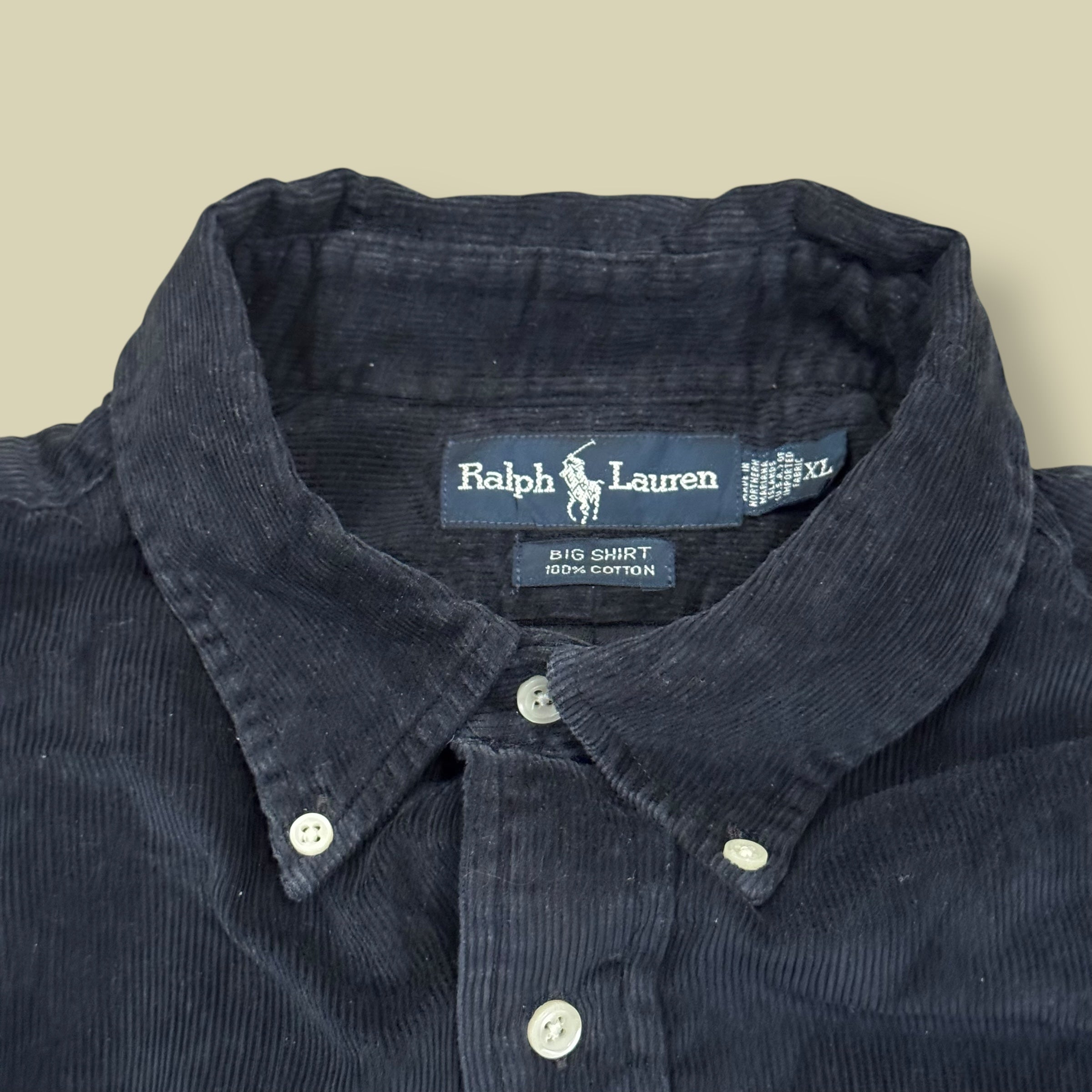 CAMICIA VELLUTO A COSTE BLU - XL/XXL