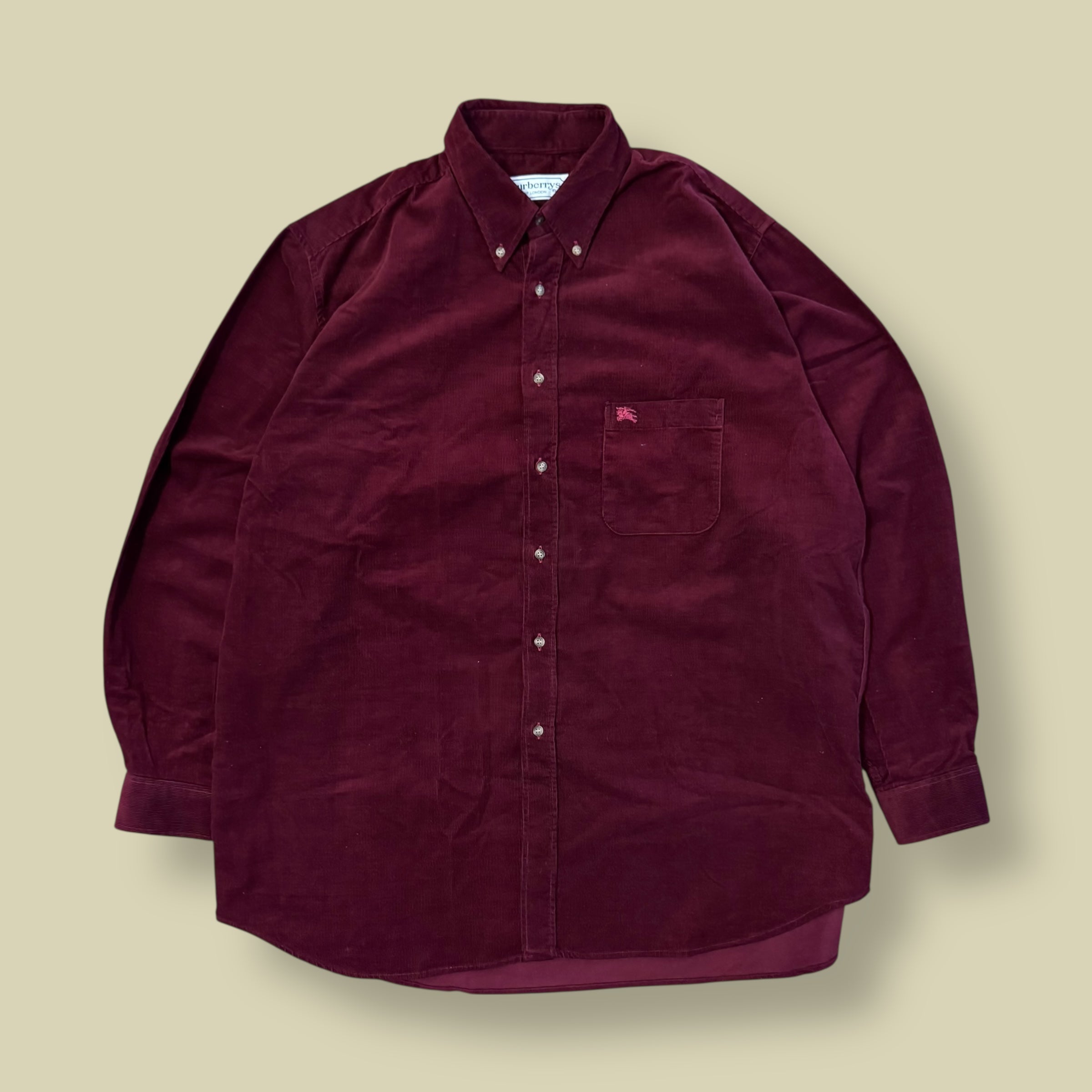 CAMICIA VELLUTO A COSTE BORDEAUX - XL