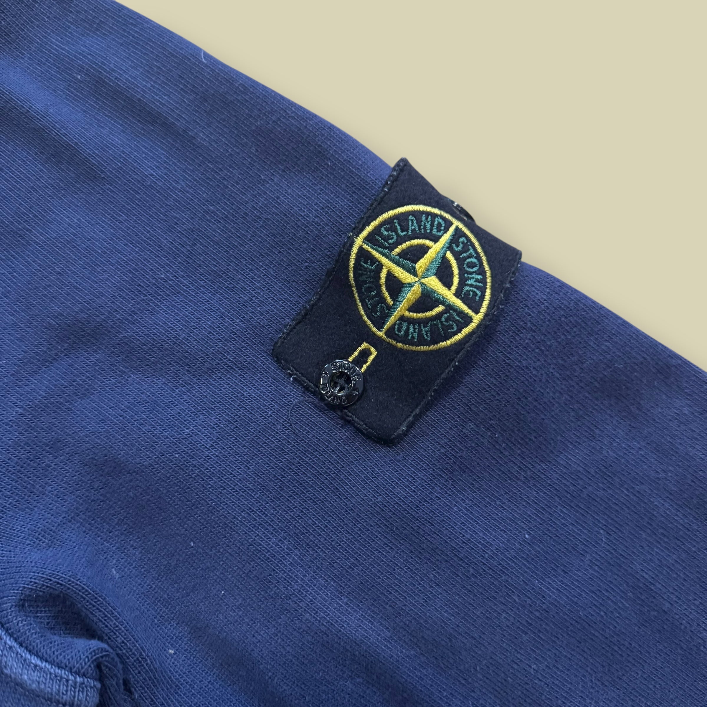 FELPA CON BOTTONI BLU - L