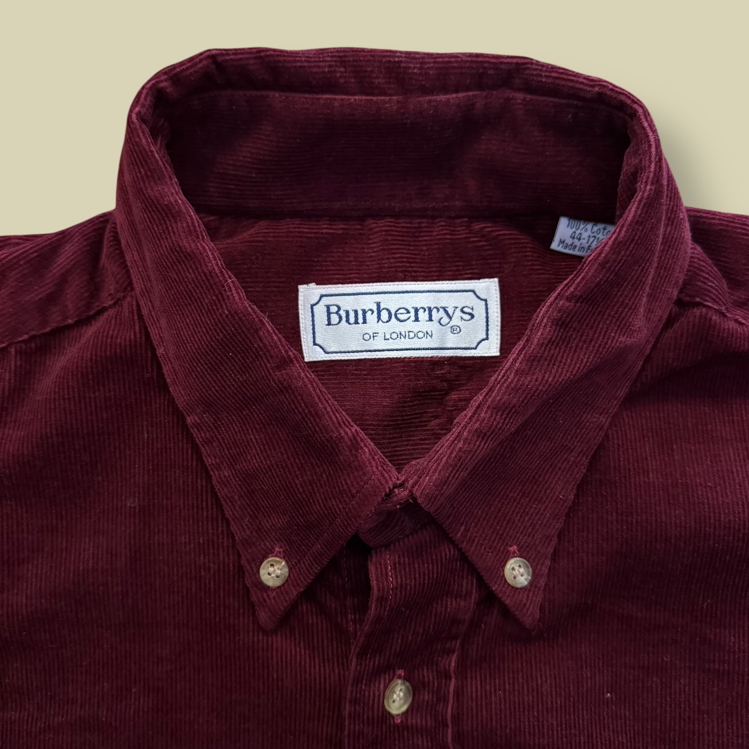 CAMICIA VELLUTO A COSTE BORDEAUX - XL