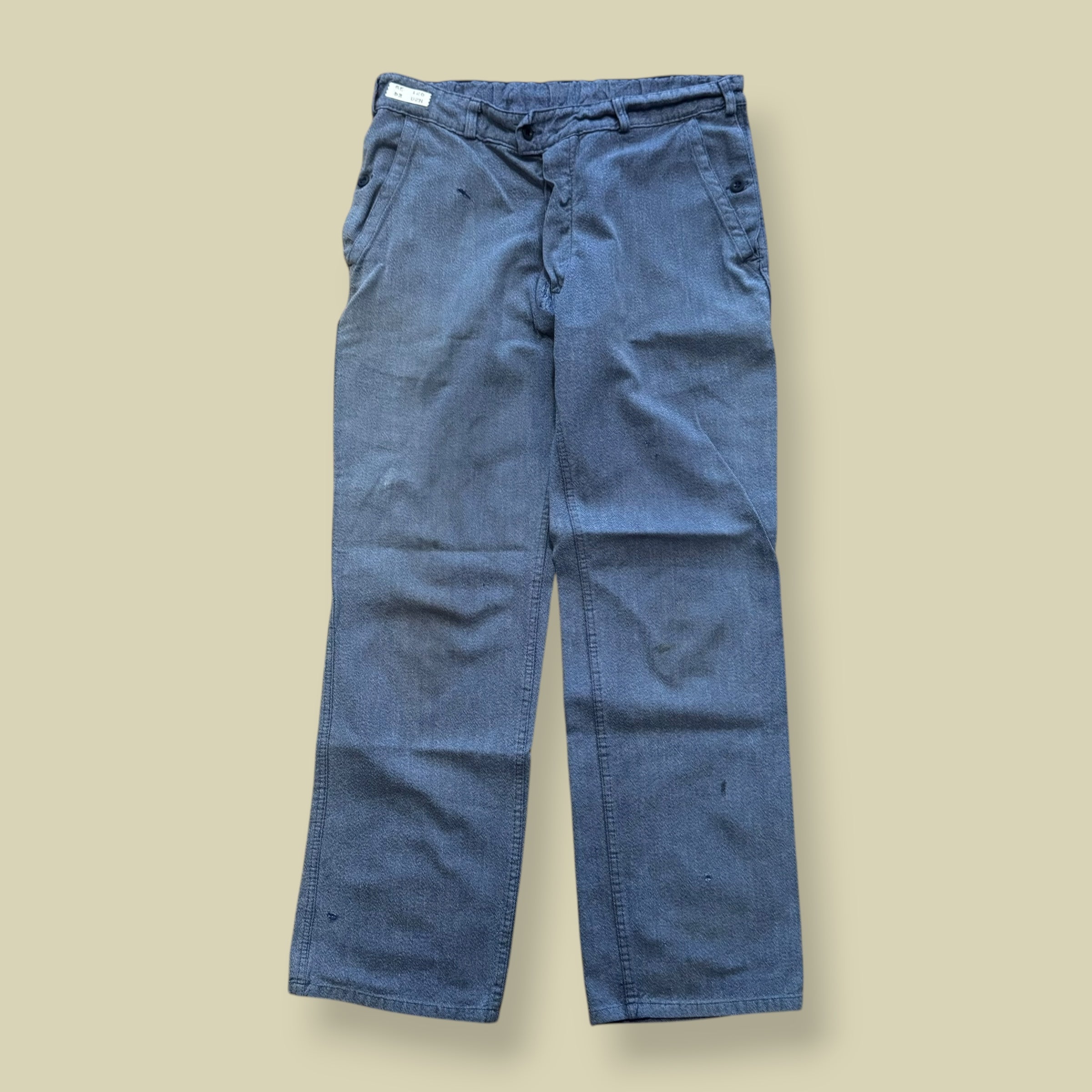 PANTALONI COTTON SANFORIZED BLU- XL