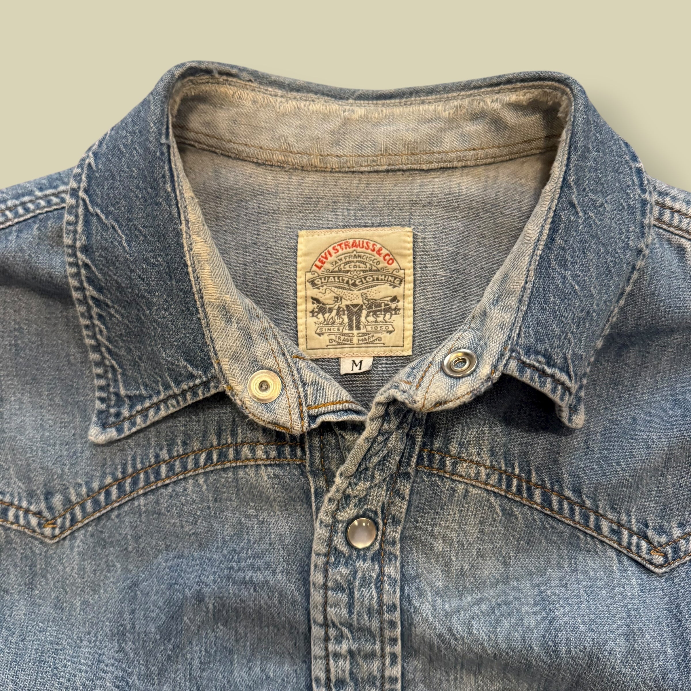CAMICIA DENIM  WESTERN BLU - M