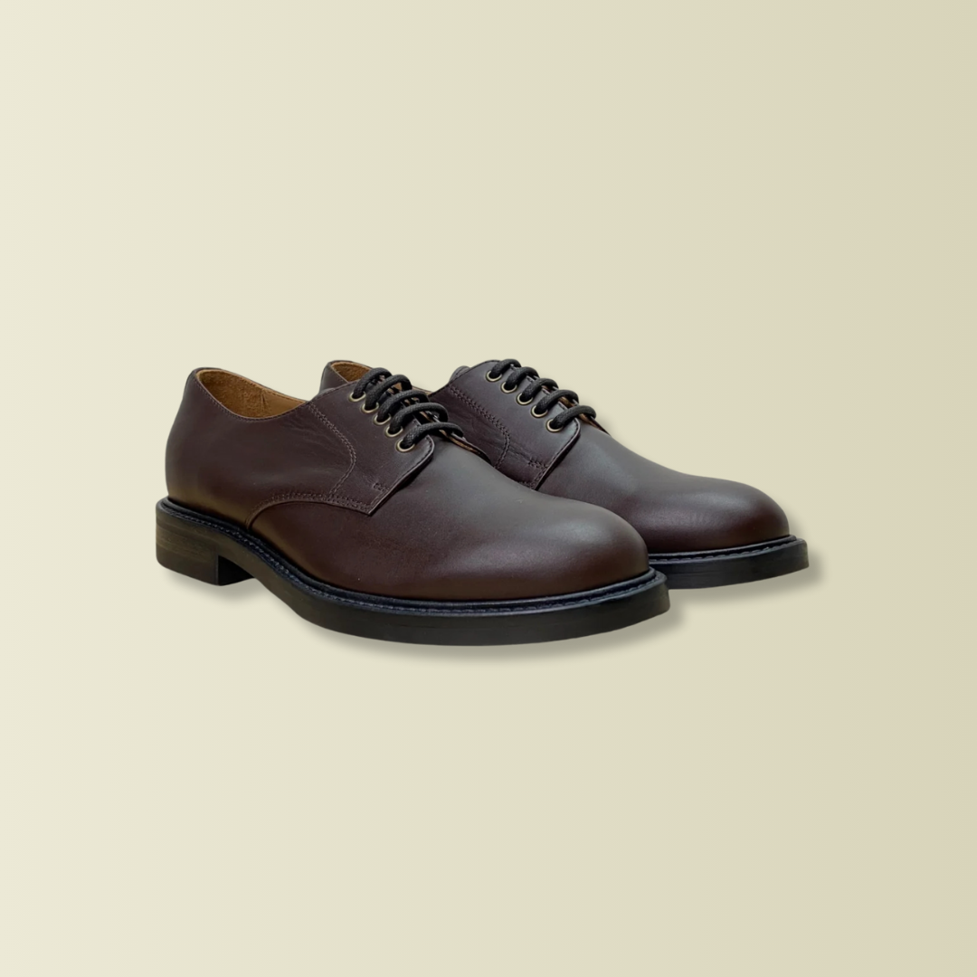 OLIVER DARK BROWN OILED CALF