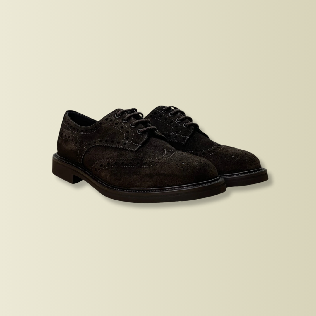 ALFRED DARK BROWN SUEDE