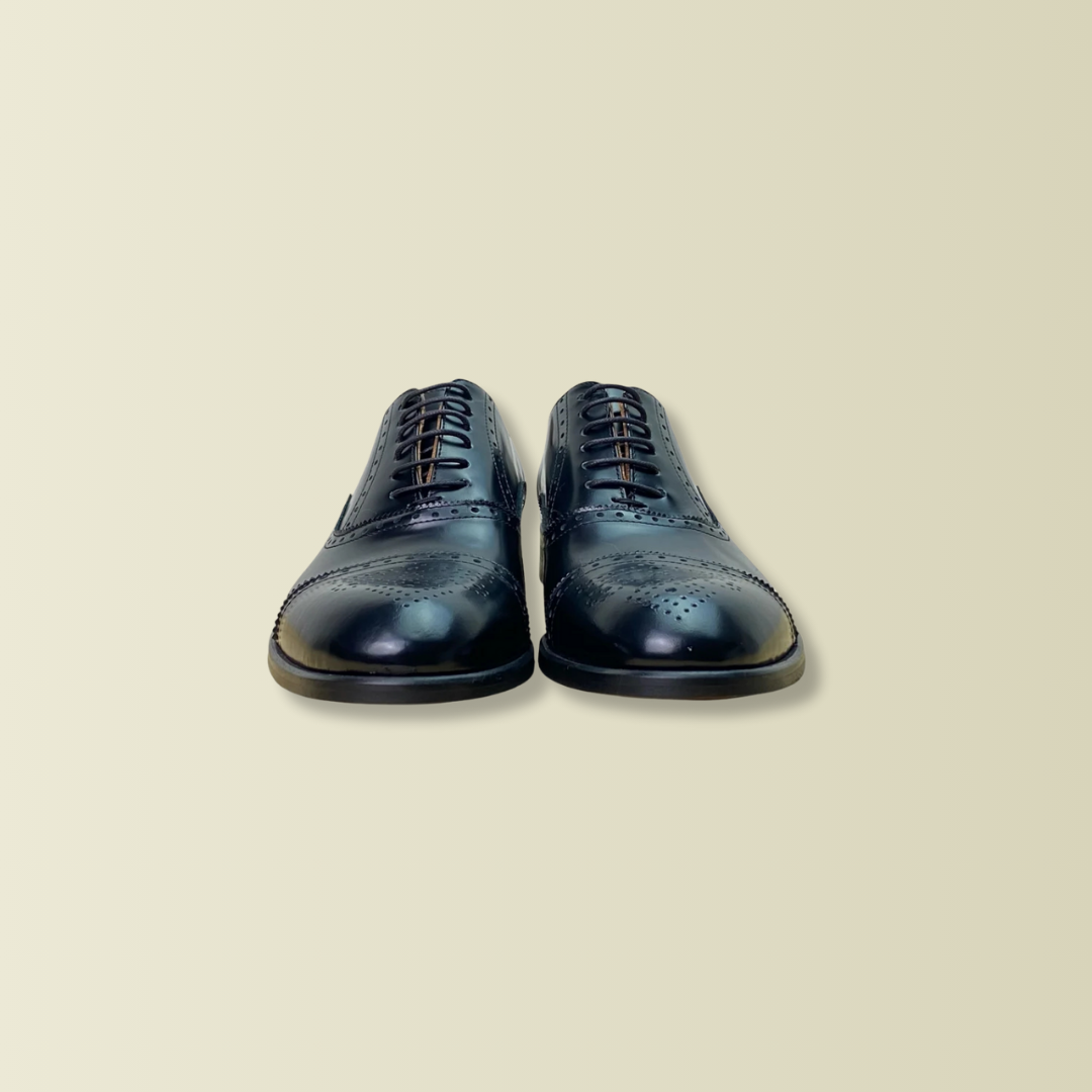 OXFORD BROGUE BLACK BOOKBINDER CALF